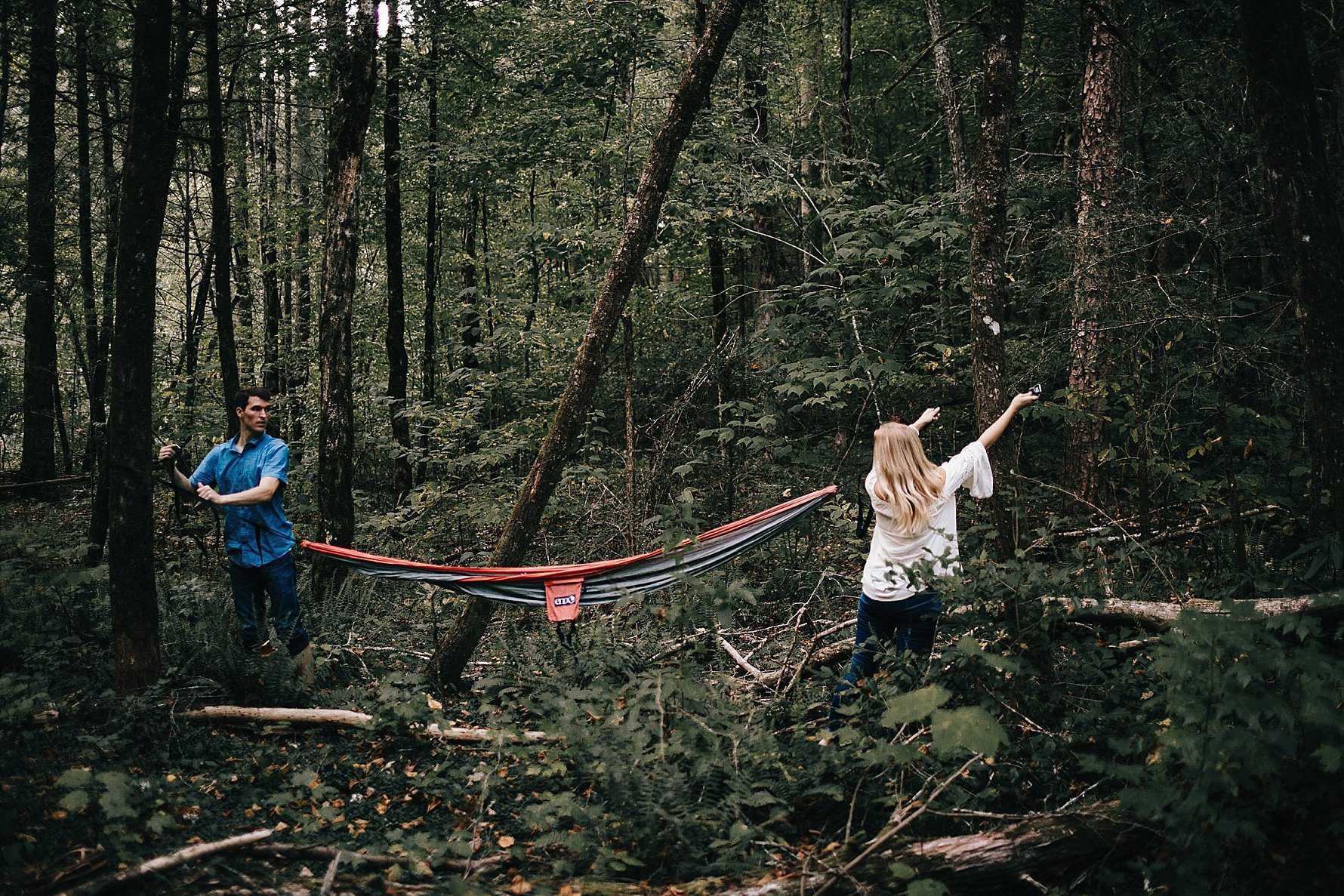 Hammock Engagement Photos in the Smoky Mountains | Erin Morrison Photography www.erinmorrisonphotography.com