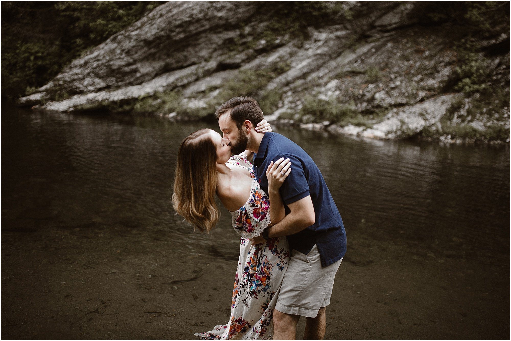 Little River Engagement Photos in the Smokies