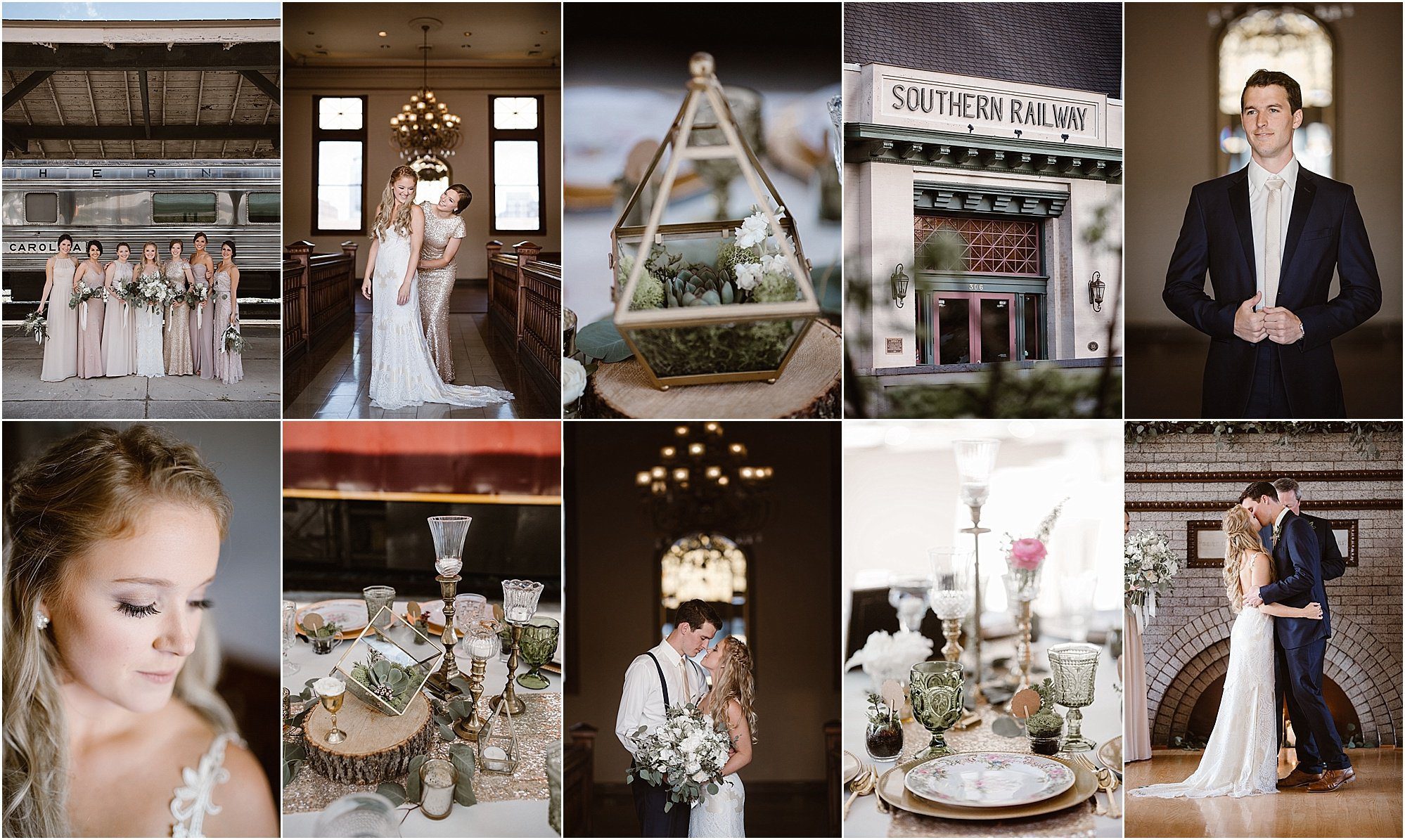 Vintage Inspiration Wedding at Southern Railway Station Knoxville