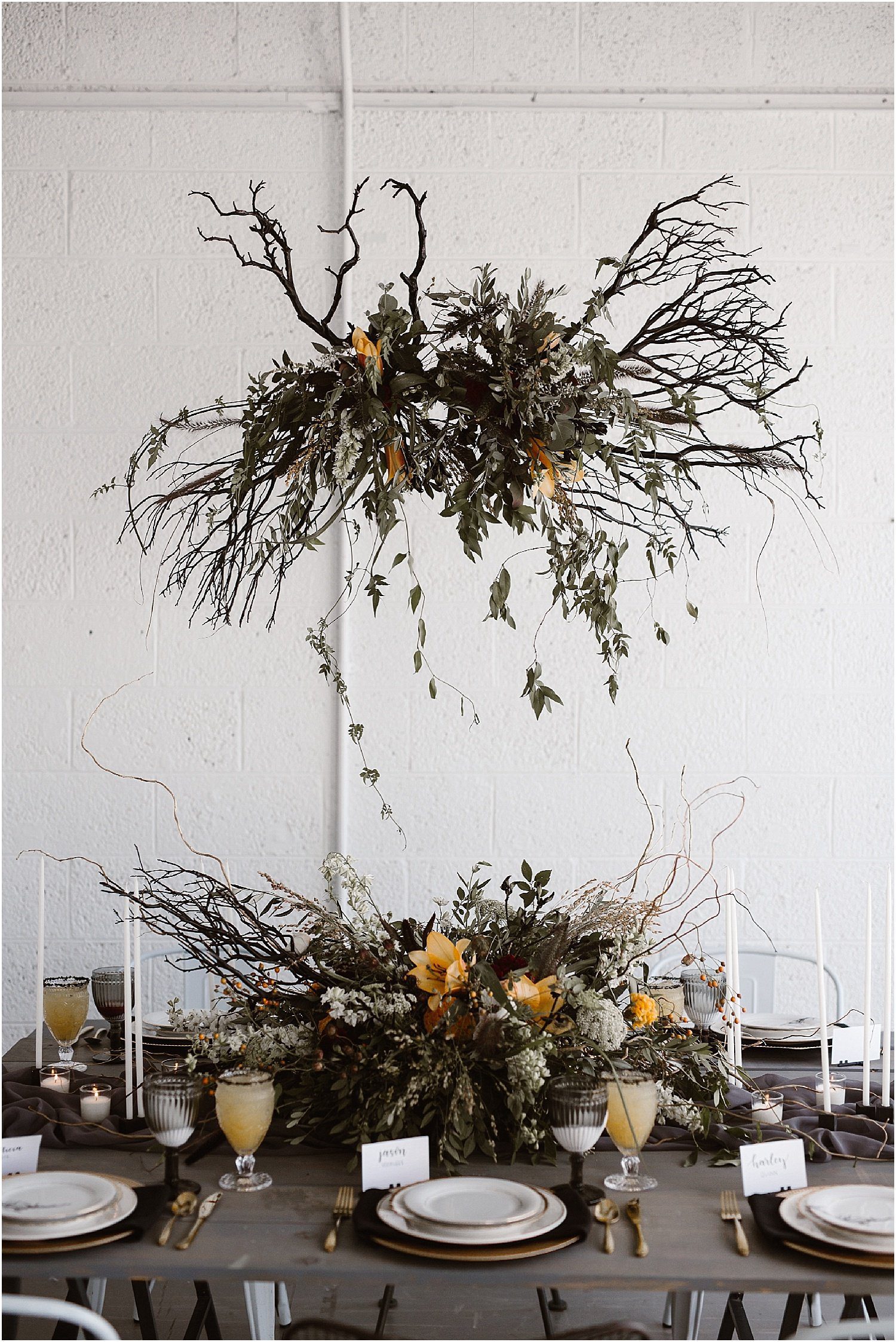 Modern Halloween Tablescape at The Hive Knoxville