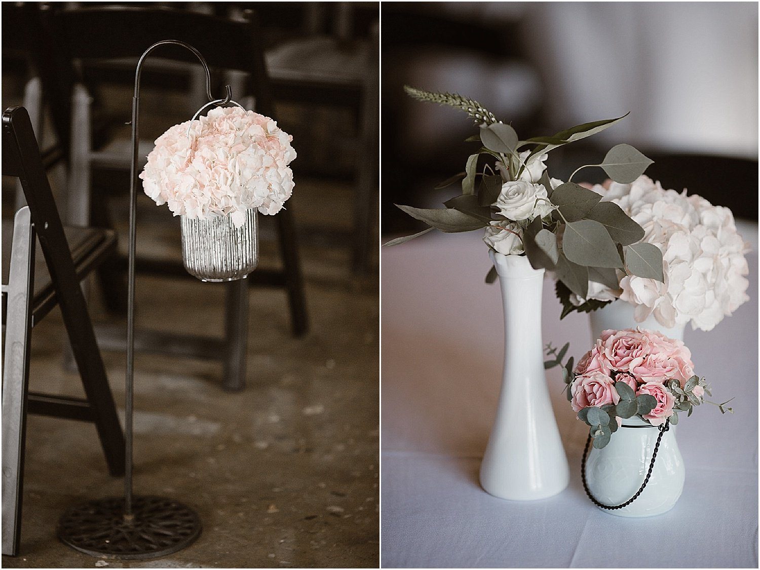 Blush Pink Wedding Details at Jackson Terminal Events in Knoxville