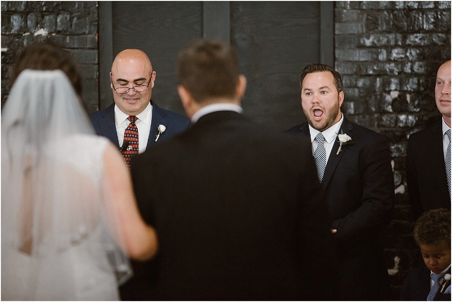 Groom's Reaction to Bride Walking Down the Aisle