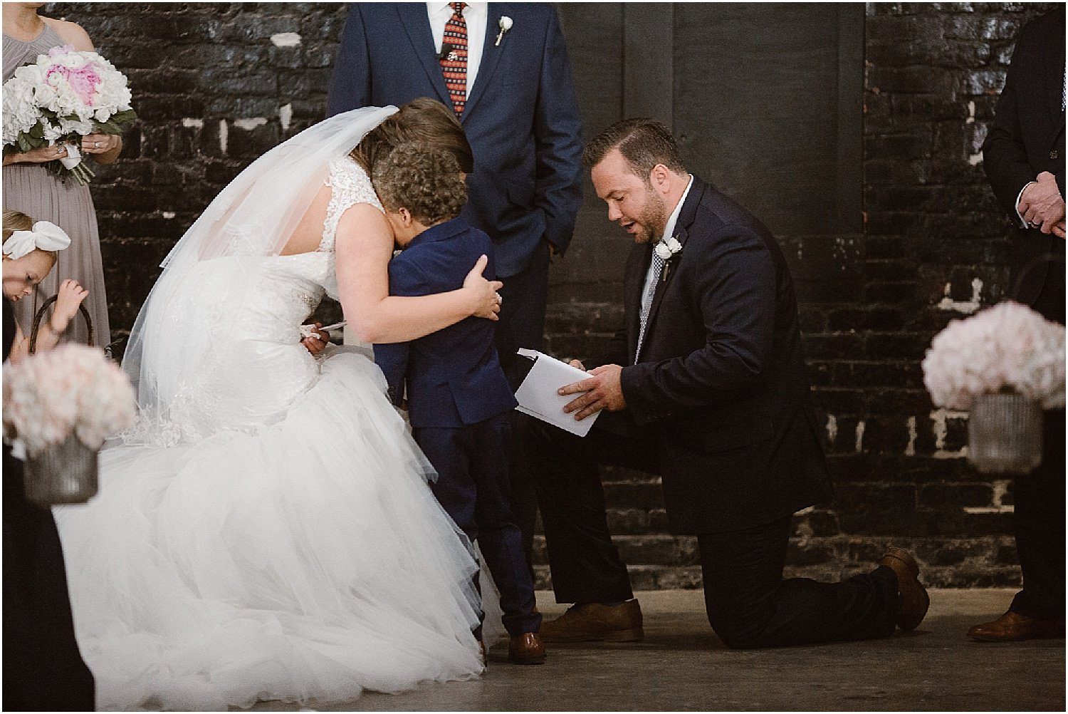 Reading Wedding vows at Jackson Terminal in Knoxville