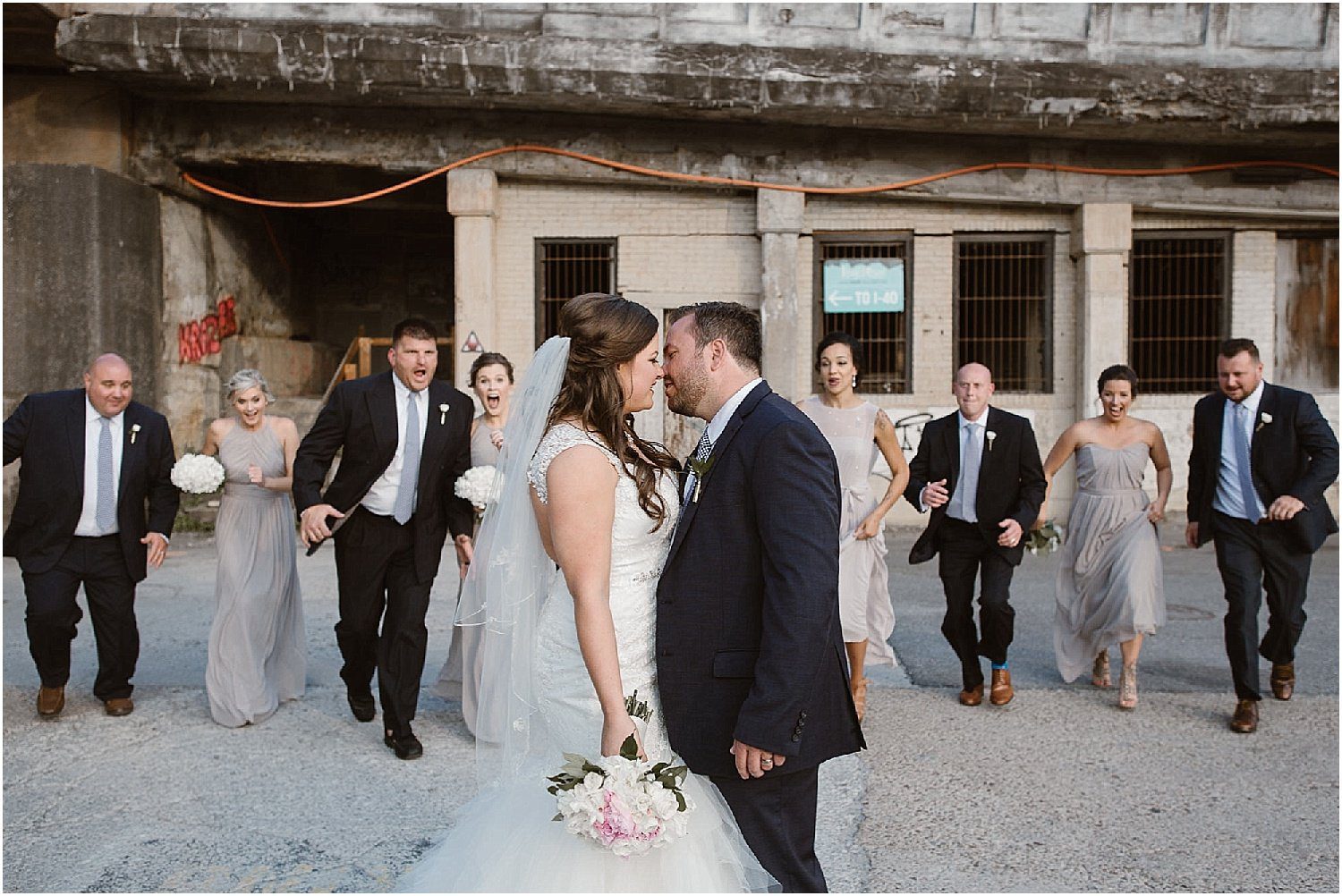 Bridal Party Photos in Downtown Knoxville