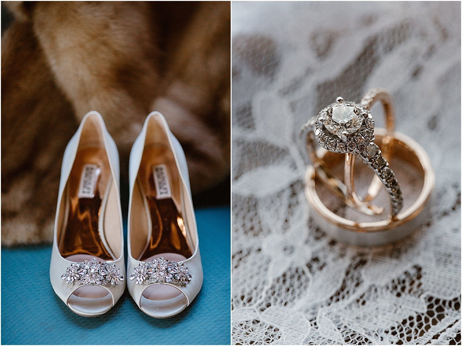 Wedding Shoes and Rings at The Standard Knoxville