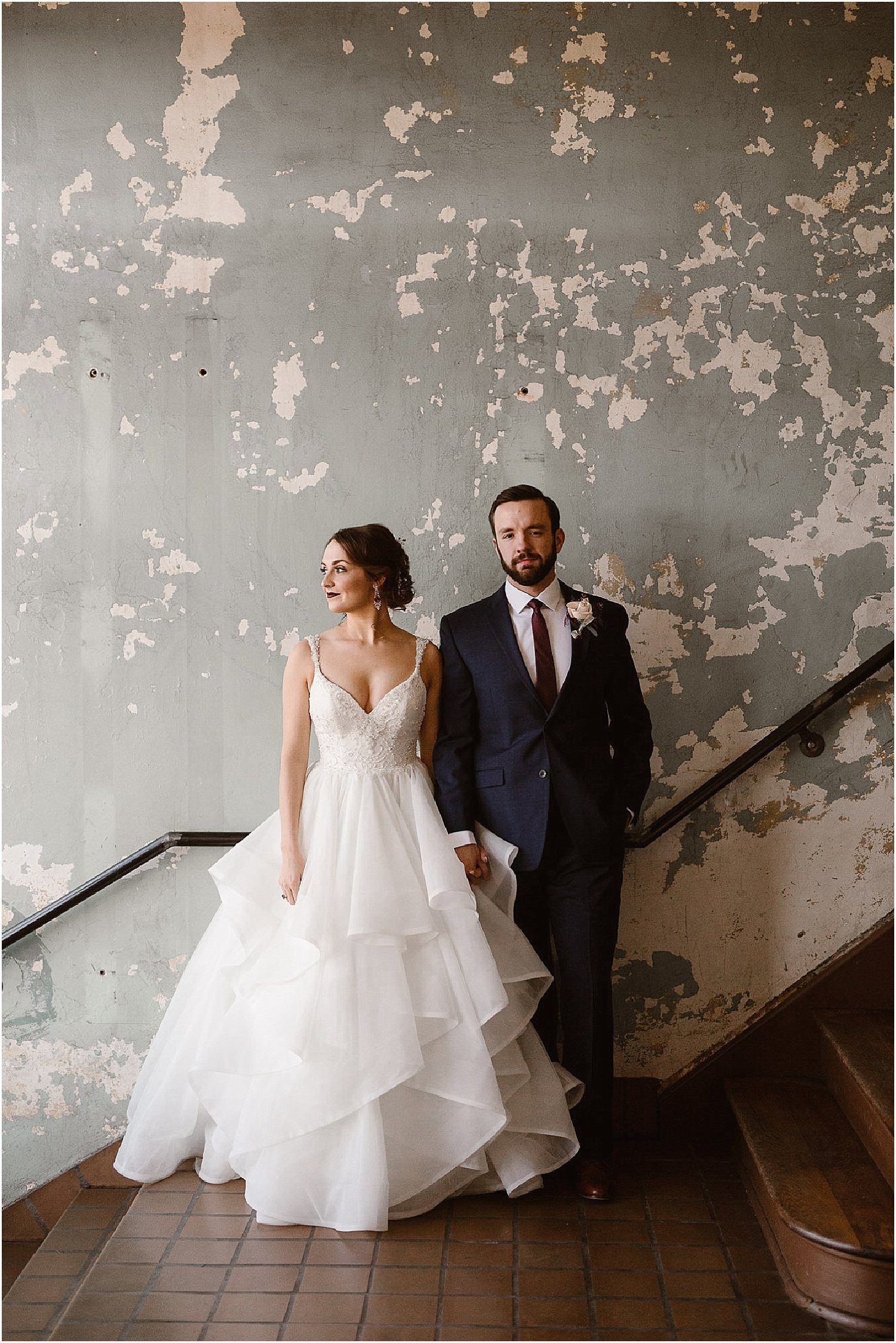 Industrial Winter Wedding at The Standard Knoxville photography by Erin Morrison
