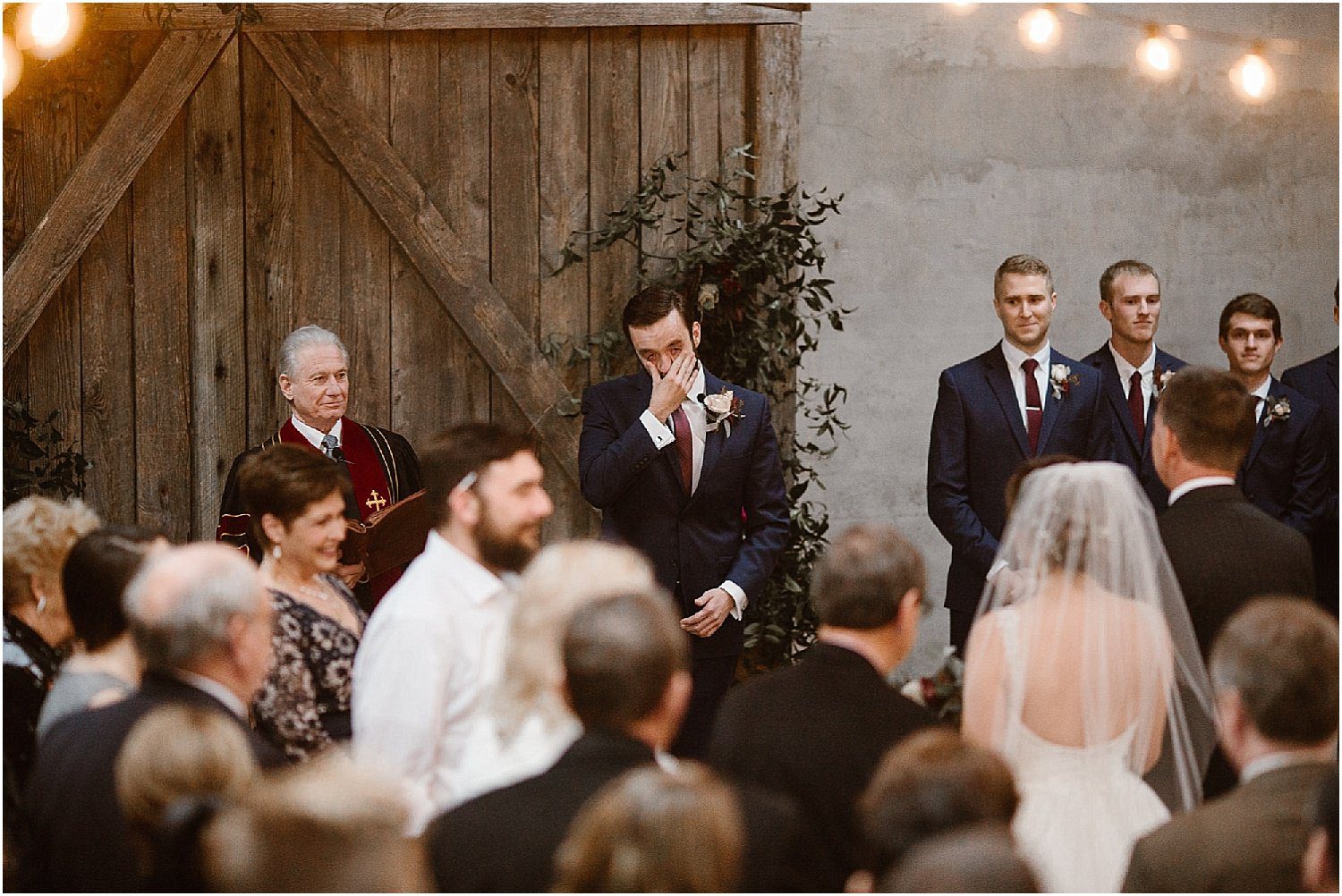 Emotional Groom photo at The Standard Knoxville