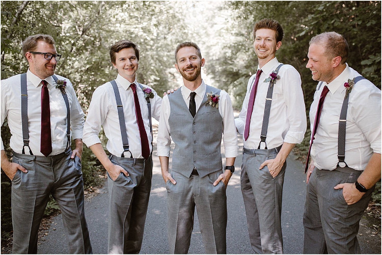 Groom and Groomsmen Photos at The Barn at Chestnut Springs