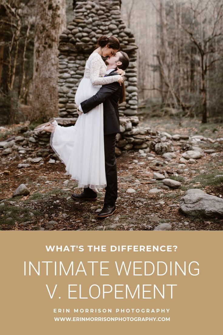 Intimate Wedding Versus Elopement Pinterest Pin