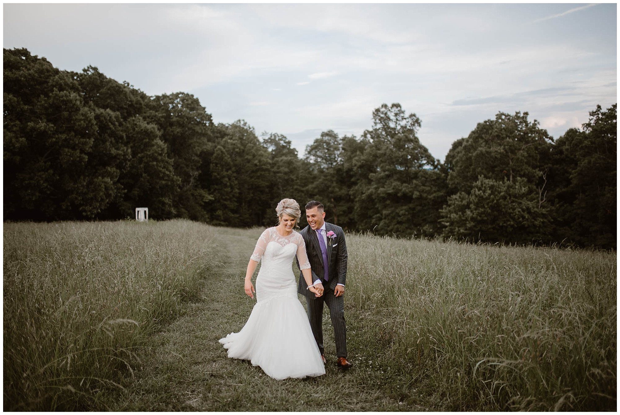 Emotional wedding photos of bride and groom at Heartland Meadows