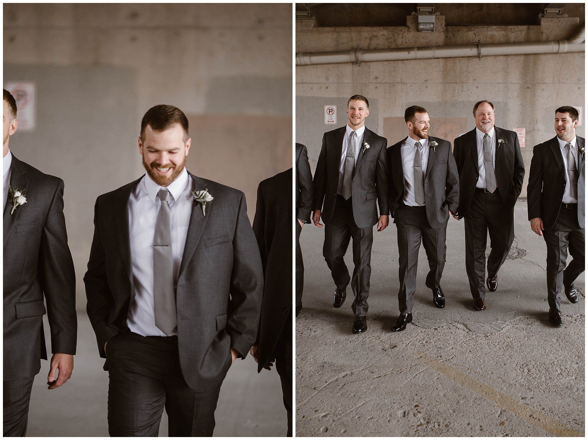 groom and groomsmen photos at wedding in Knoxville