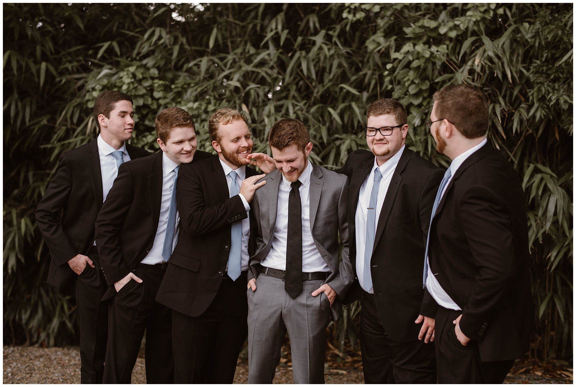 Groom and Groomsmen Photos at Crescent Bend House Wedding Knoxville