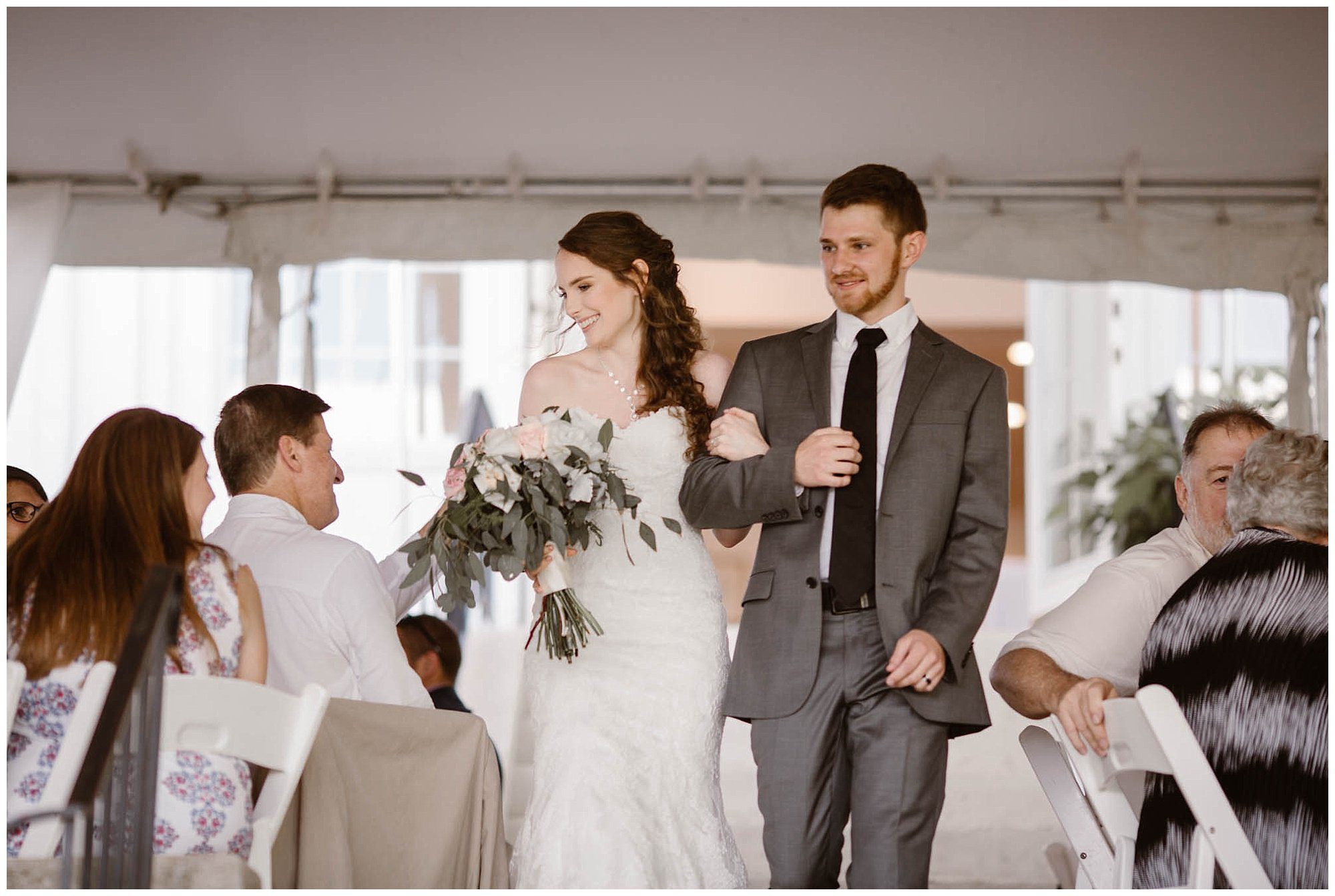Bride and Groom enter Reception at Crescent Bend House Wedding Knoxville