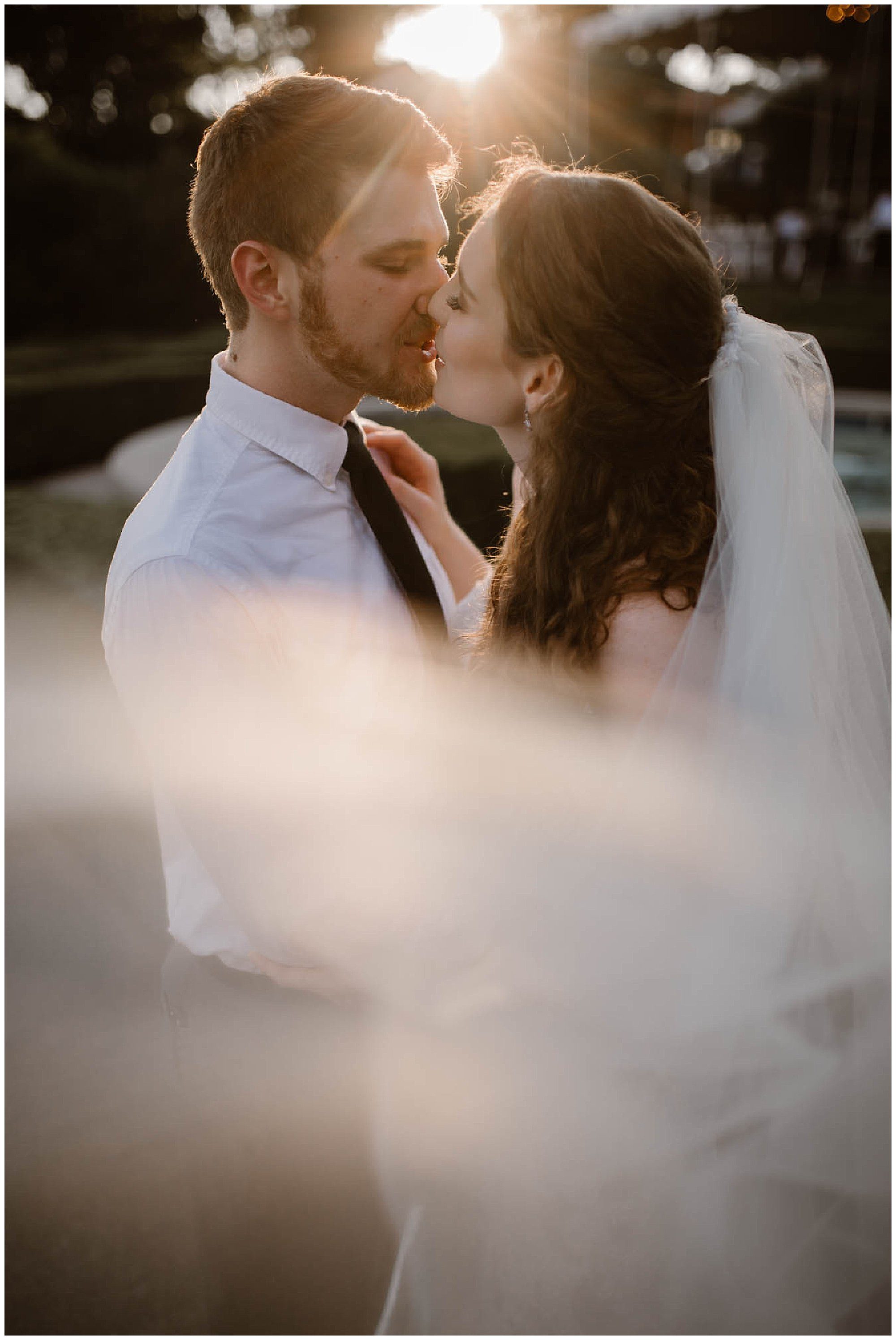 Golden Hour Couple Photos at Crescent Bend House Wedding Knoxville