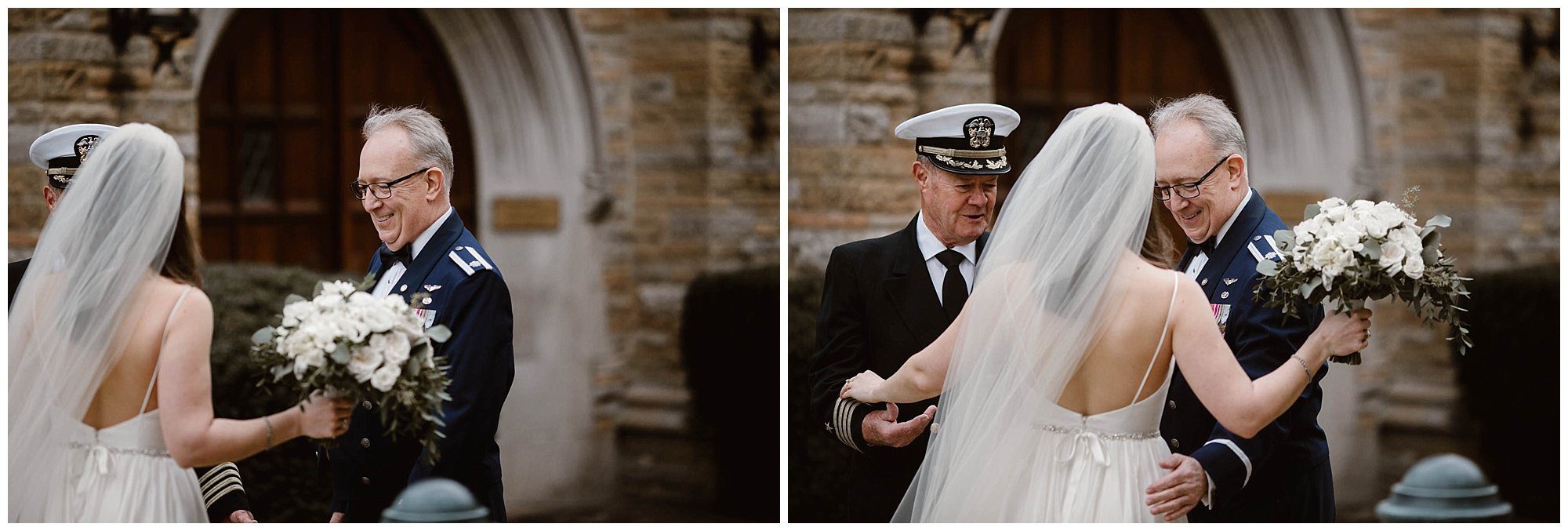first look photos at church wedding Knoxville