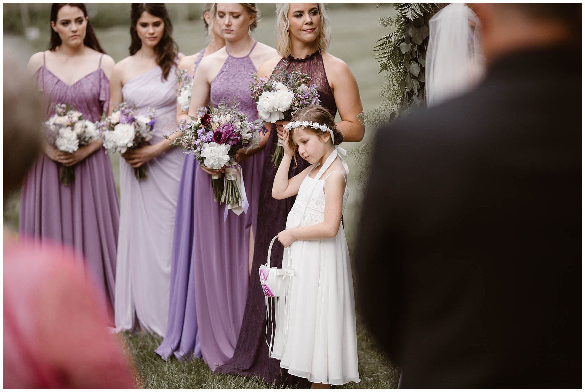 Flower girl at The Lily Barn Wedding