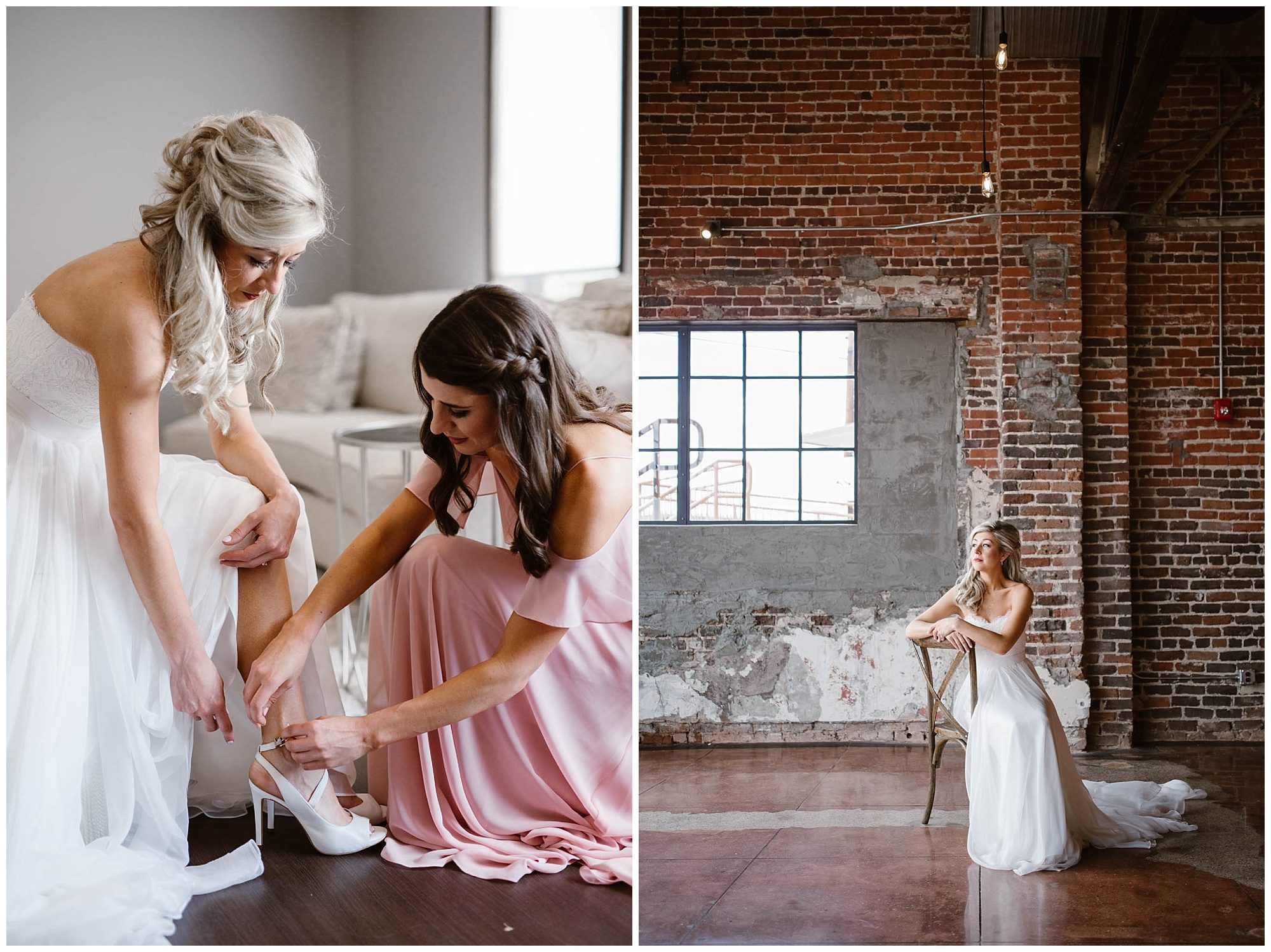 Bridal portraits at The Press Room Knoxville