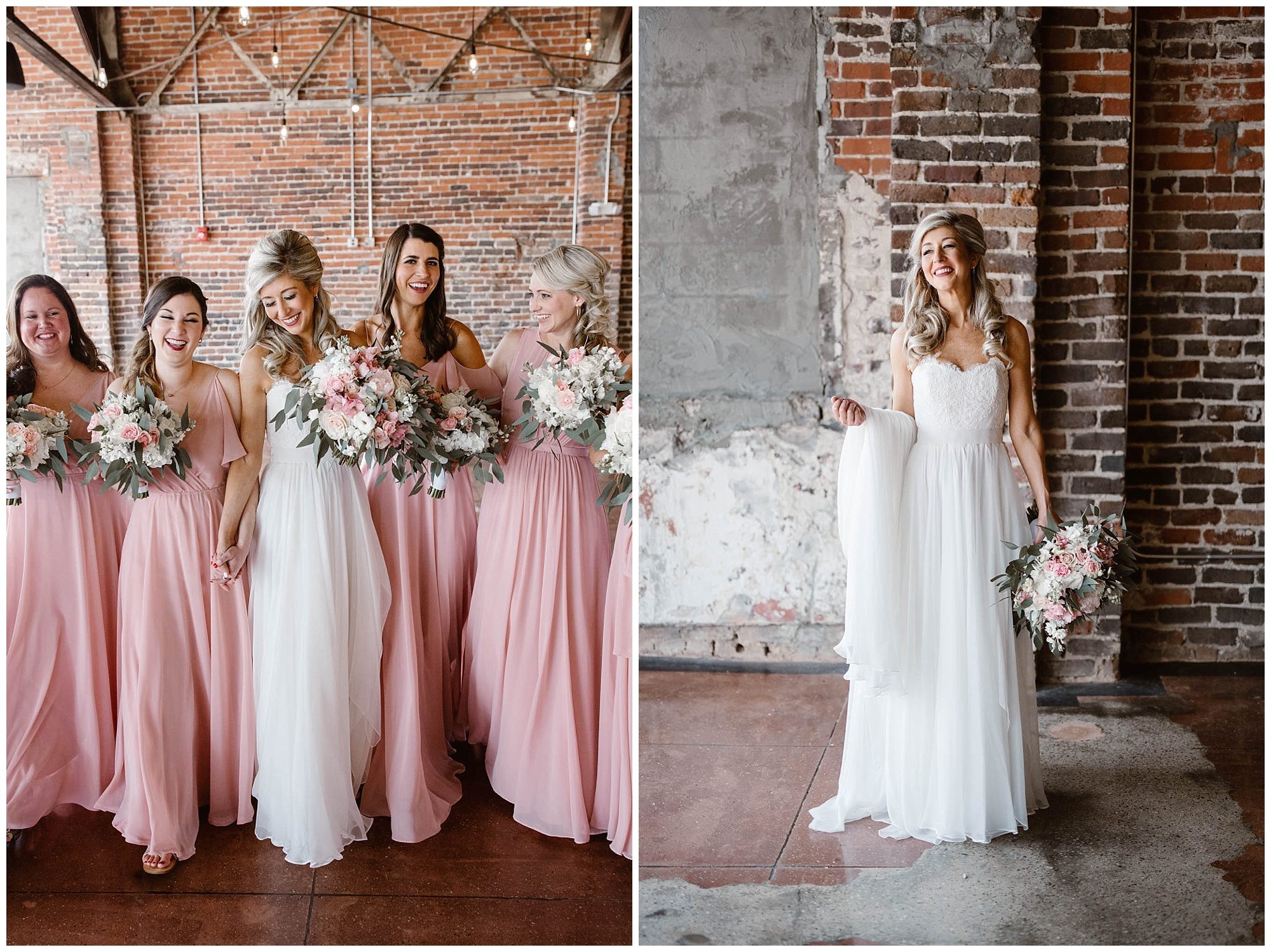 Bride and bridesmaids at The Press Room Knoxville