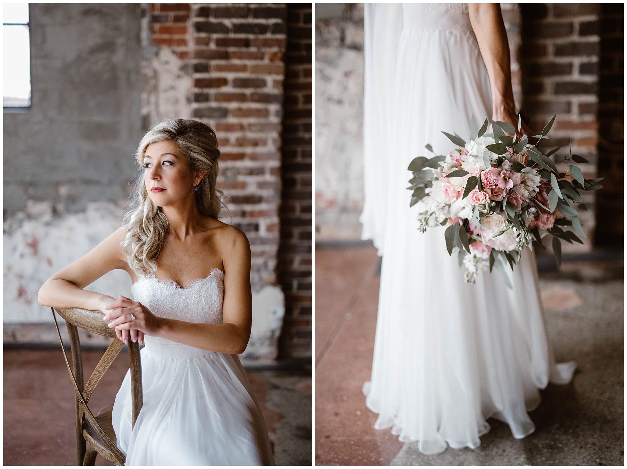 bridal portraits at The Press Room Knoxville
