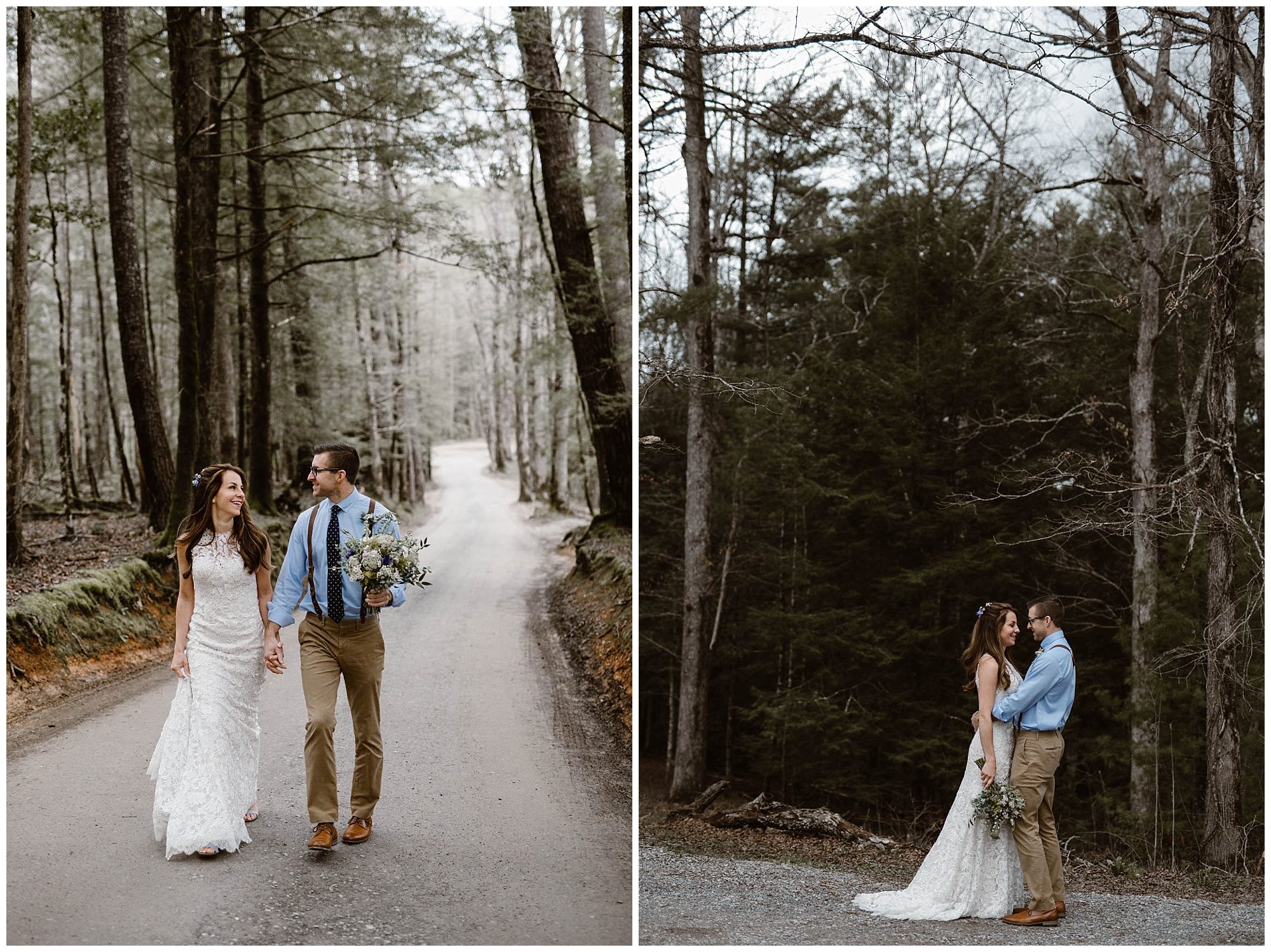 intimate wedding at Primitive Baptist Church in the Smoky Mountains