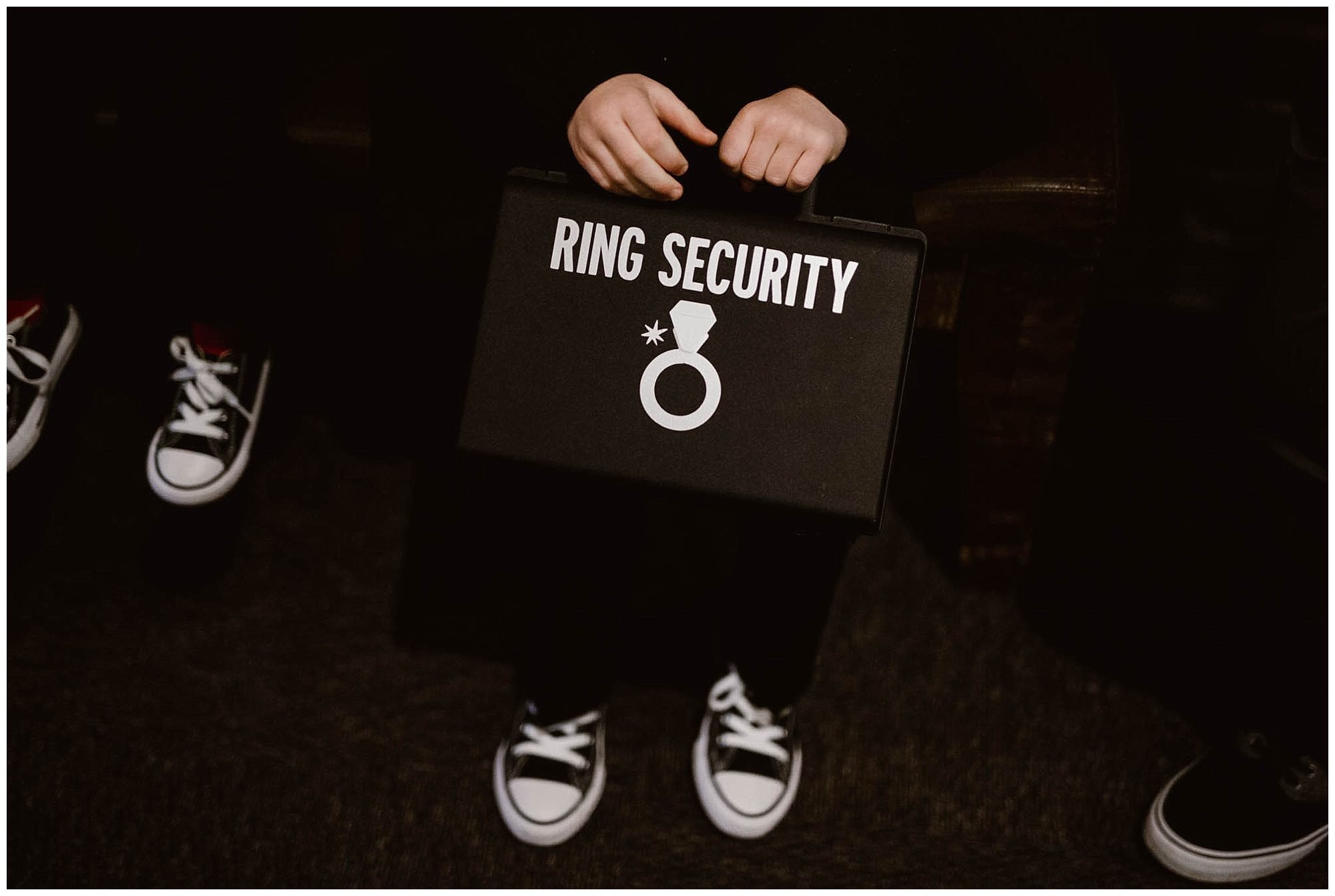 ring bearer holding ring security briefcase