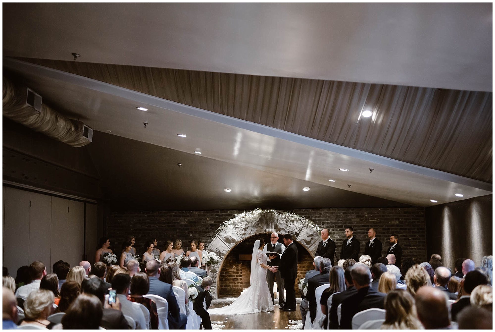 photo of wedding ceremony at The Foundry in Knoxville