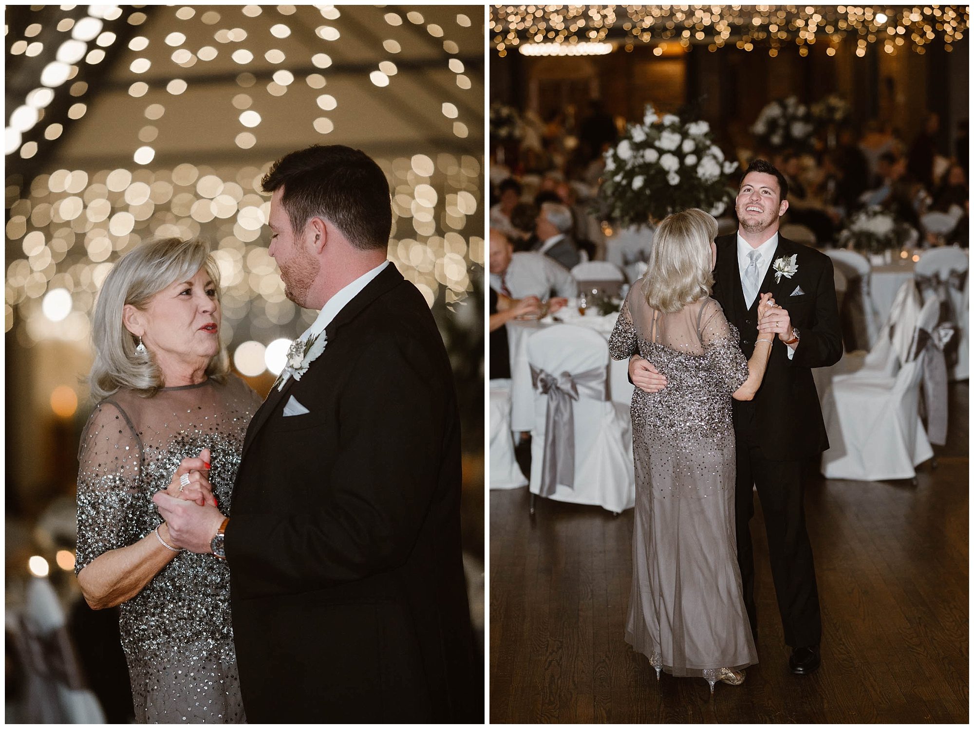 groom dancing with mother on his wedding day