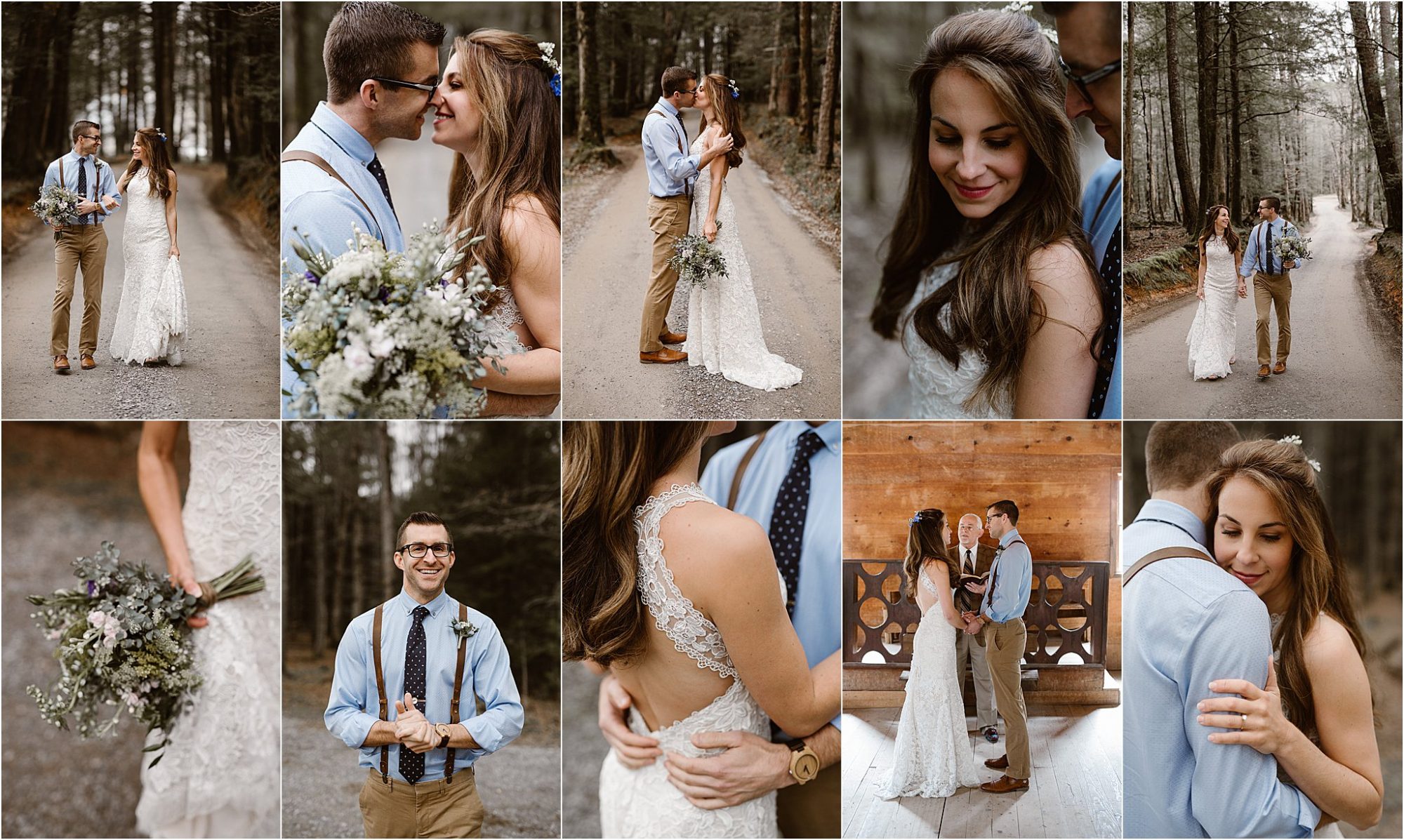 Cades Cove Wedding at Primitive Baptist Church in The Great Smoky Mountains National Park
