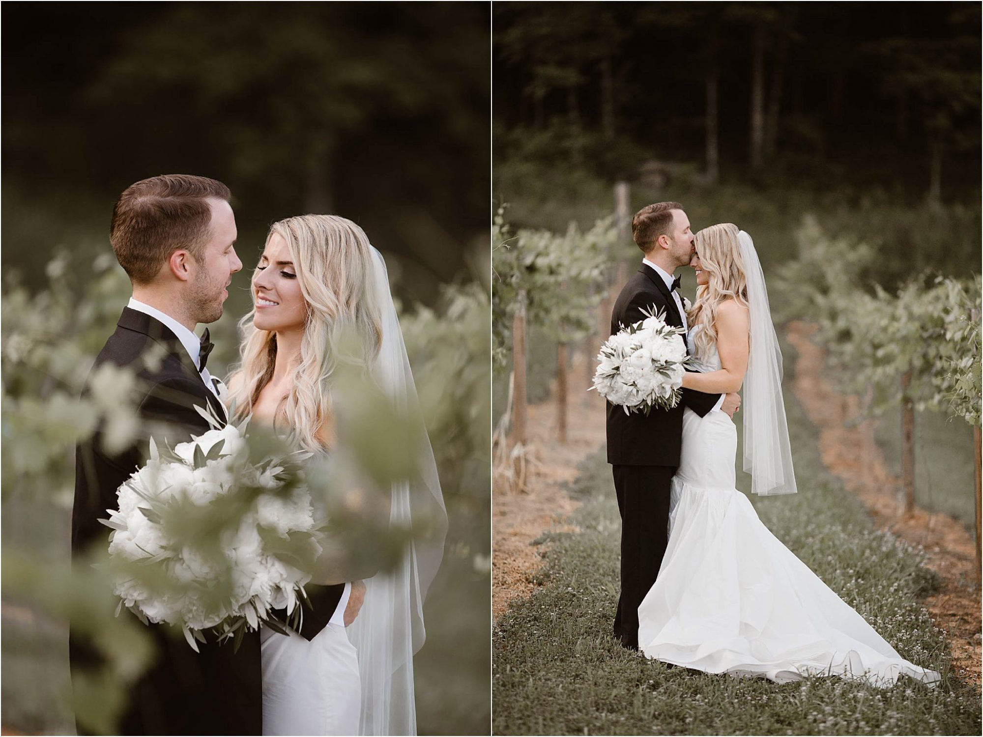 wedding day couple photos at East Tennessee Vineyard