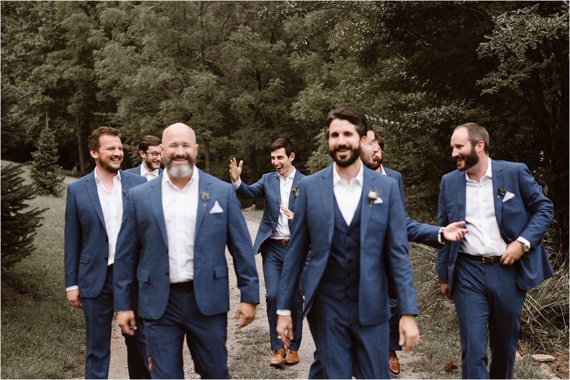groom and groomsmen photos at The Vineyards at Betty's creek