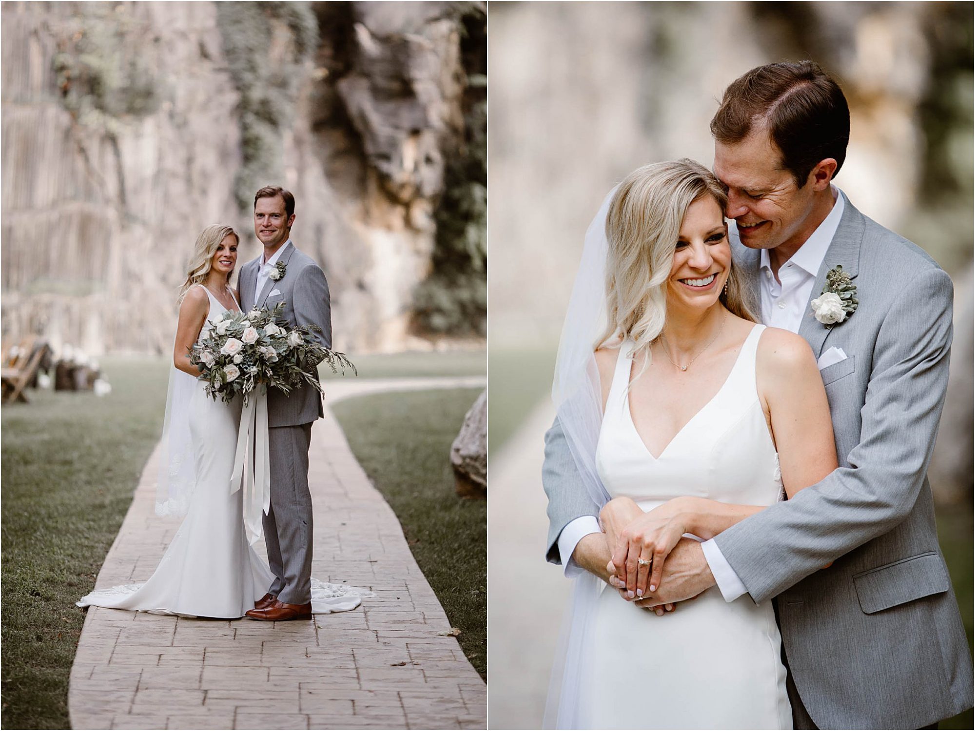 bride and groom photos at The Quarry Venue Knoxville