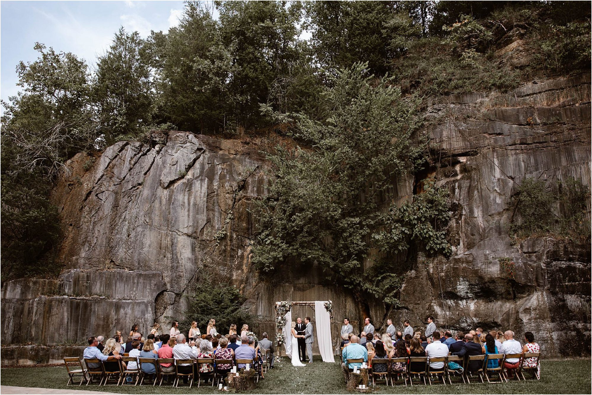 wedding ceremony at The Quarry Venue