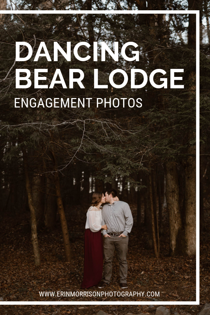 Dancing Bear Lodge Engagement Photos in Townsend