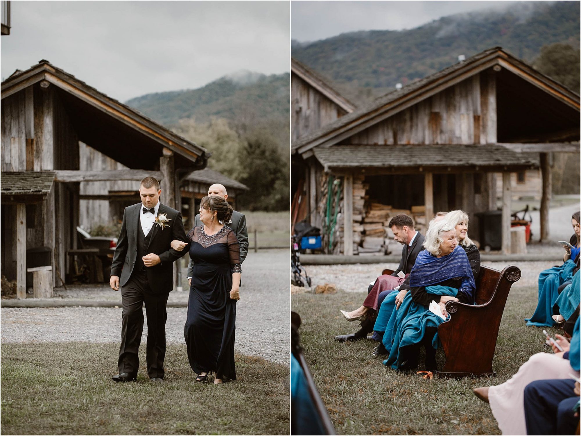 Fall Wedding Ceremony at Pure Water Farm in Walland, Tennessee