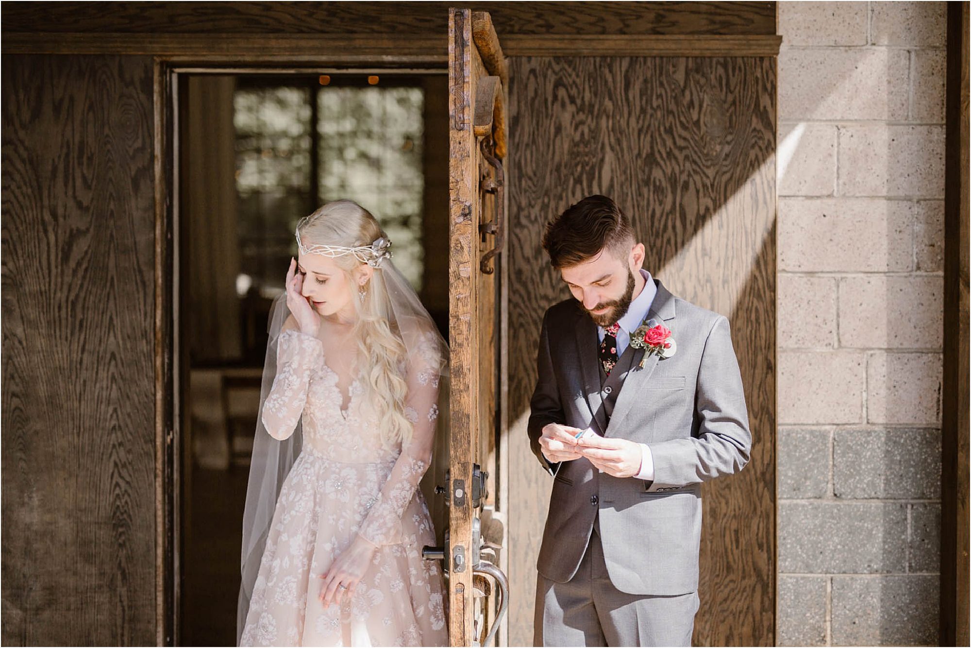 private vow readings on wedding day