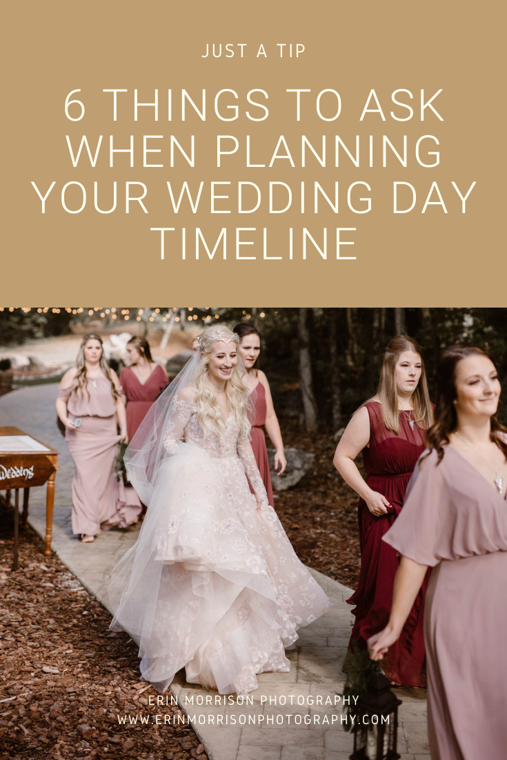 6 Things to Ask When Planning Your Wedding Day