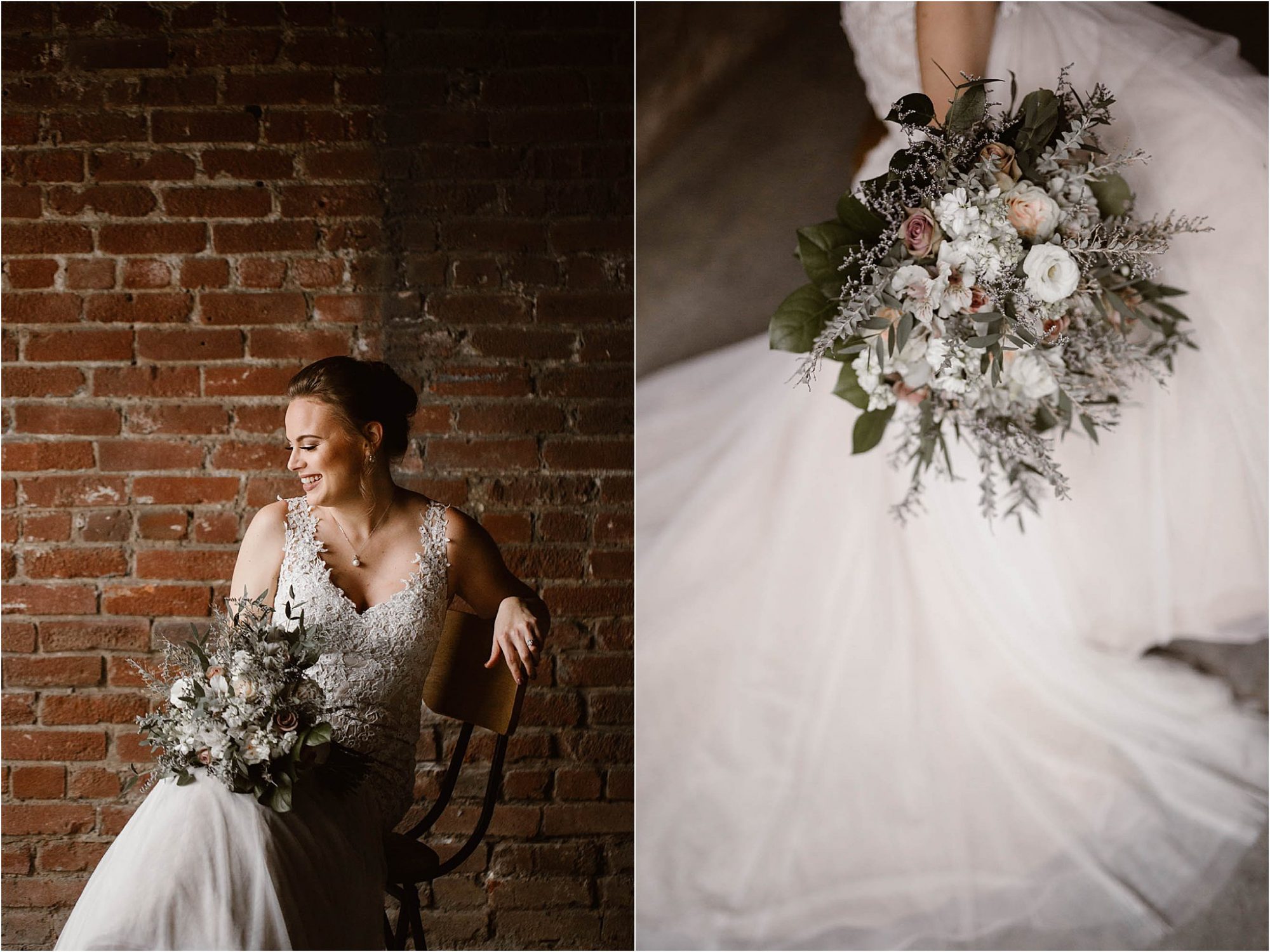 bridal portraits at Mill and Mine