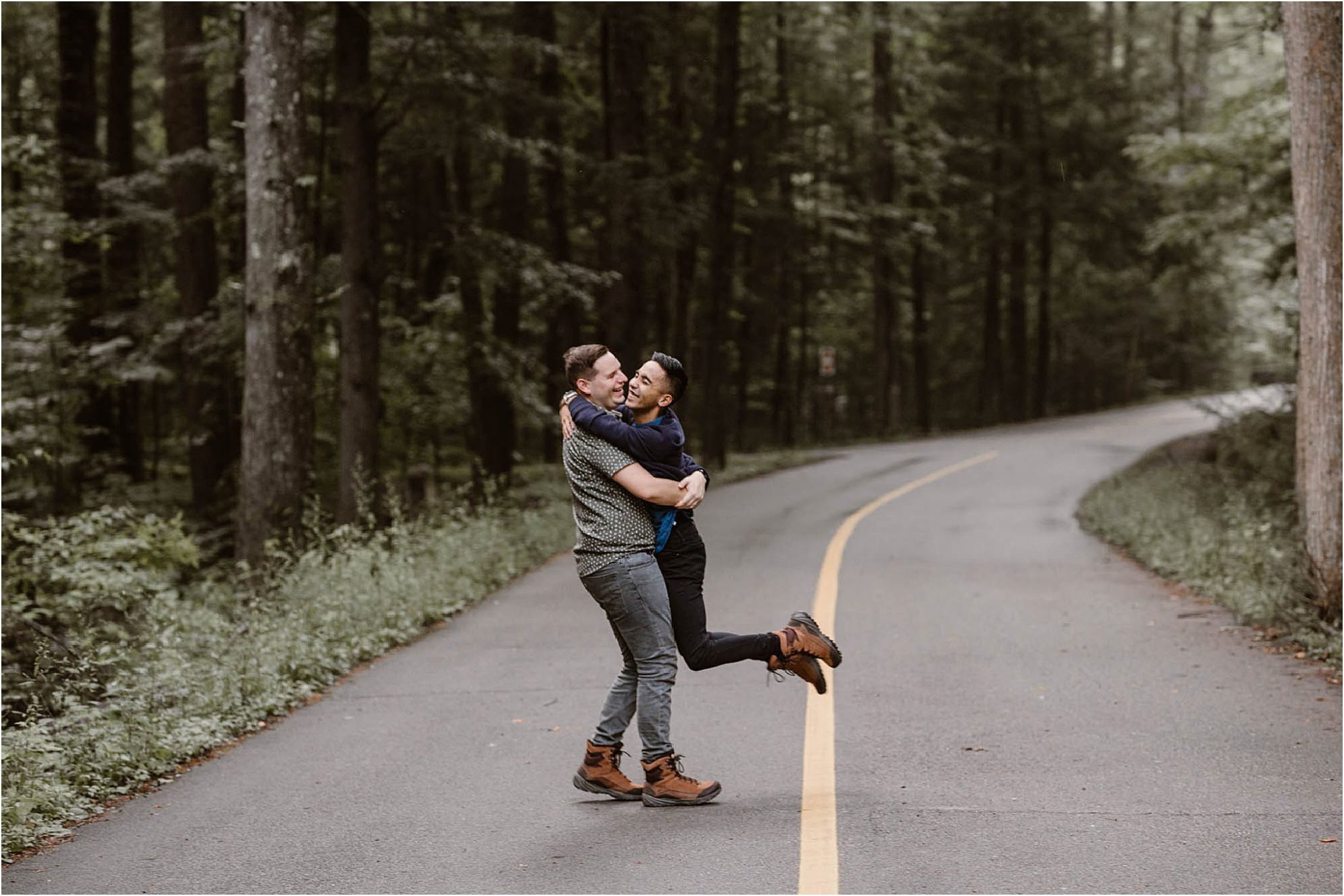 Elkmont couples photos in Great Smoky Mountains