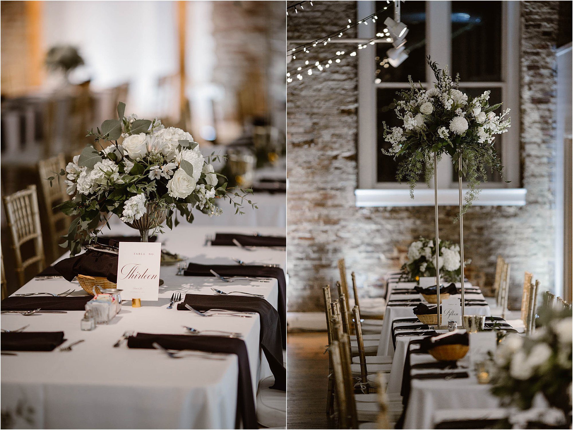 reception decor at The Emporium Knoxville by Swank Floral