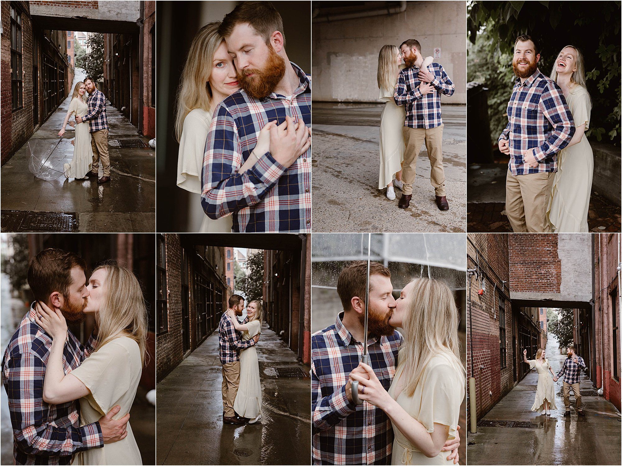 Rainy Downtown Knoxville Engagement Session