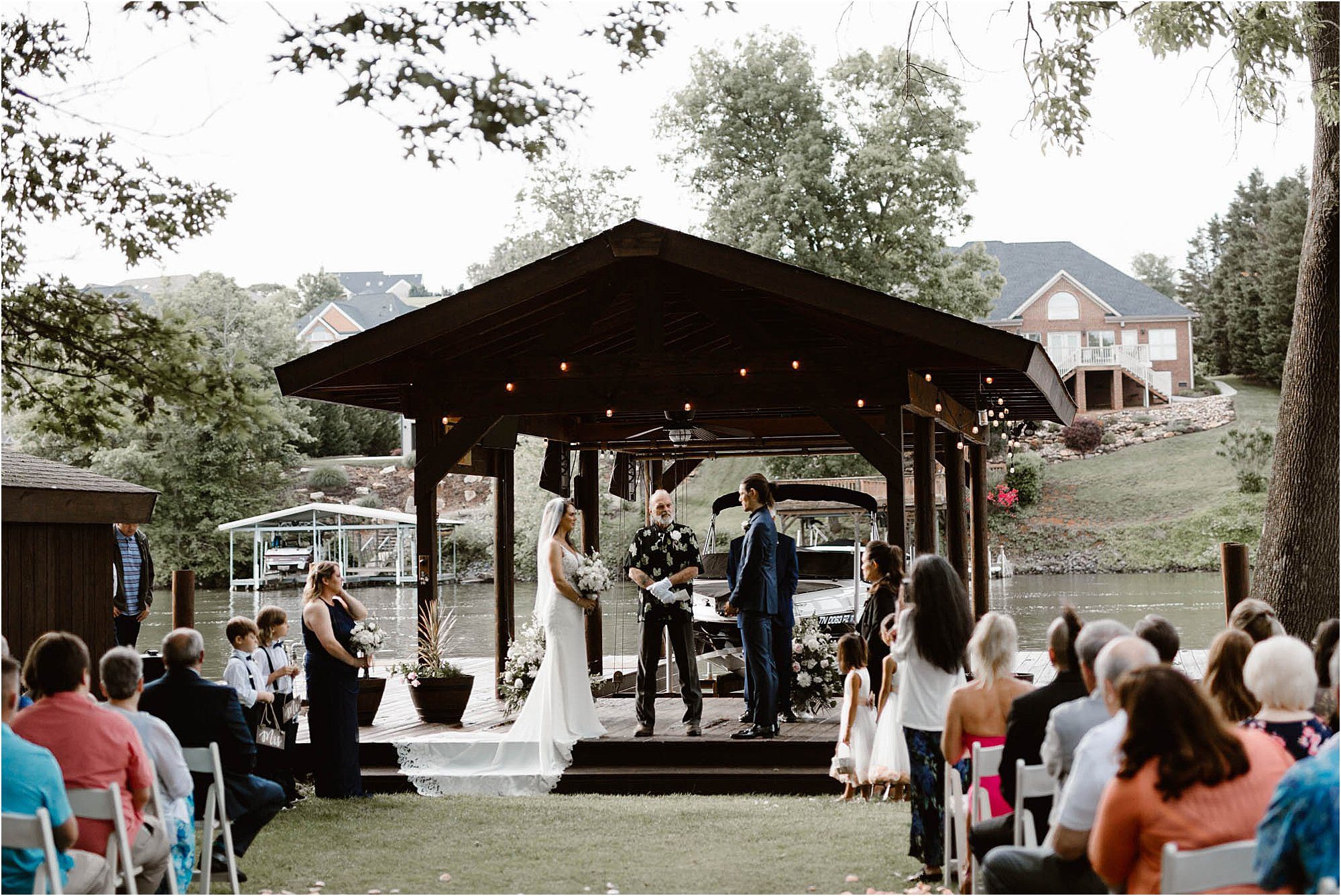 Small Backyard Wedding Ceremony on the Tennessee River