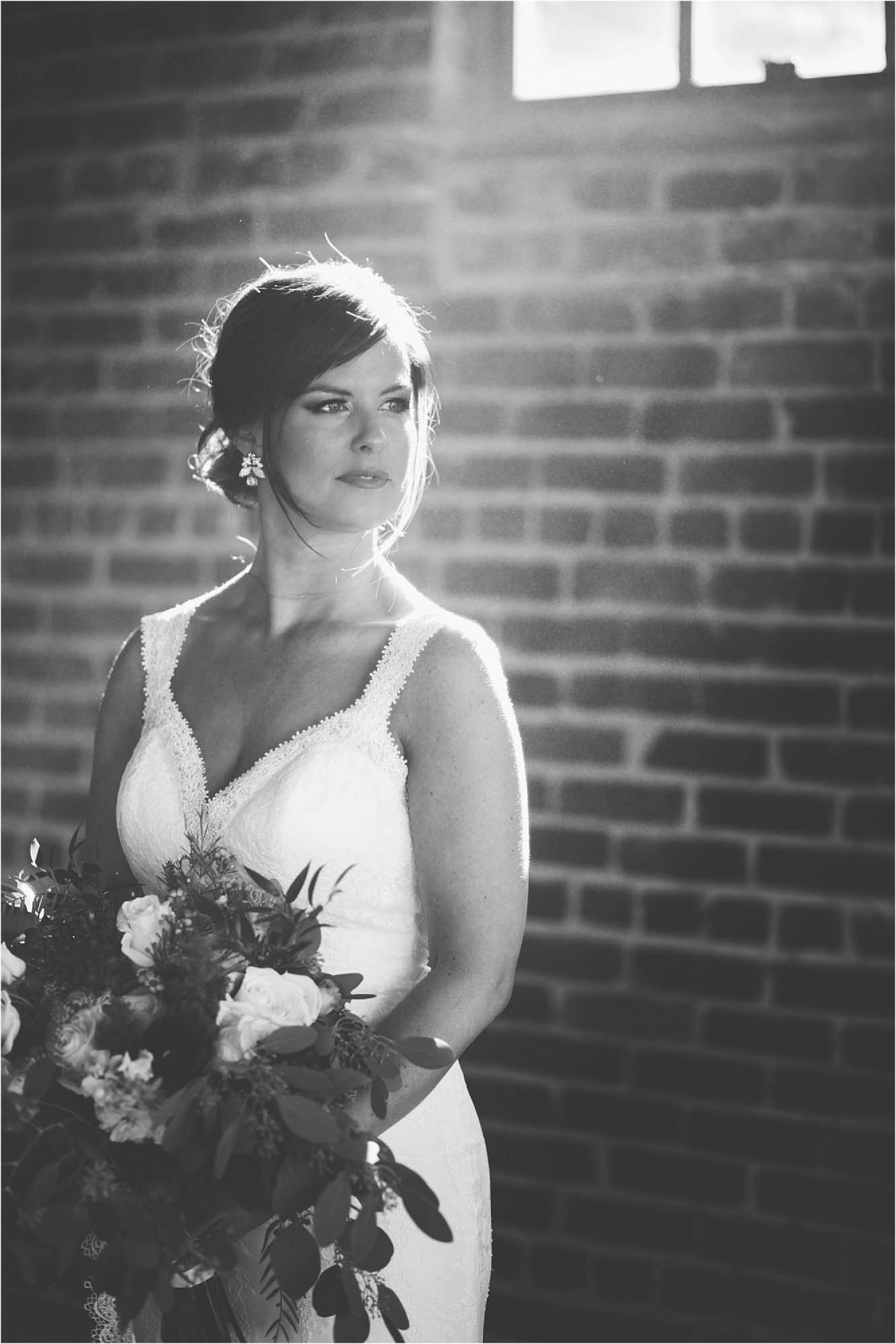 black and white bridal photo at The Standard Knoxville