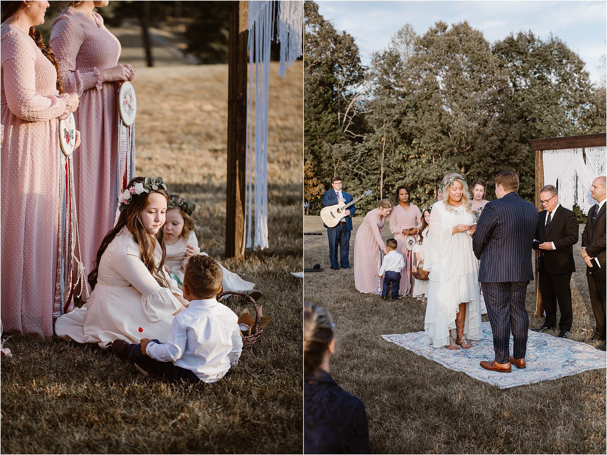boho wedding ceremony in Tennessee