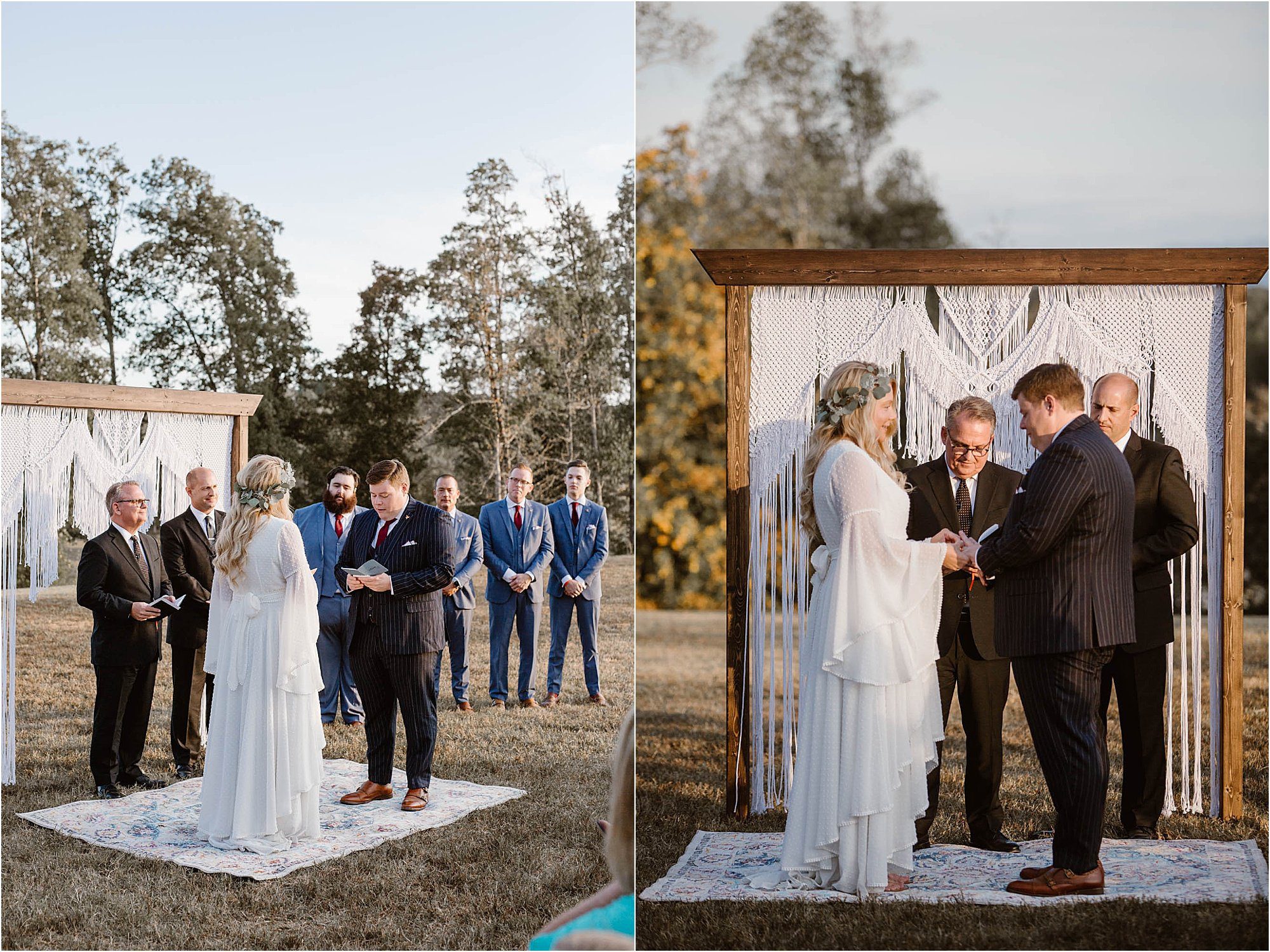 boho wedding ceremony in Tennessee