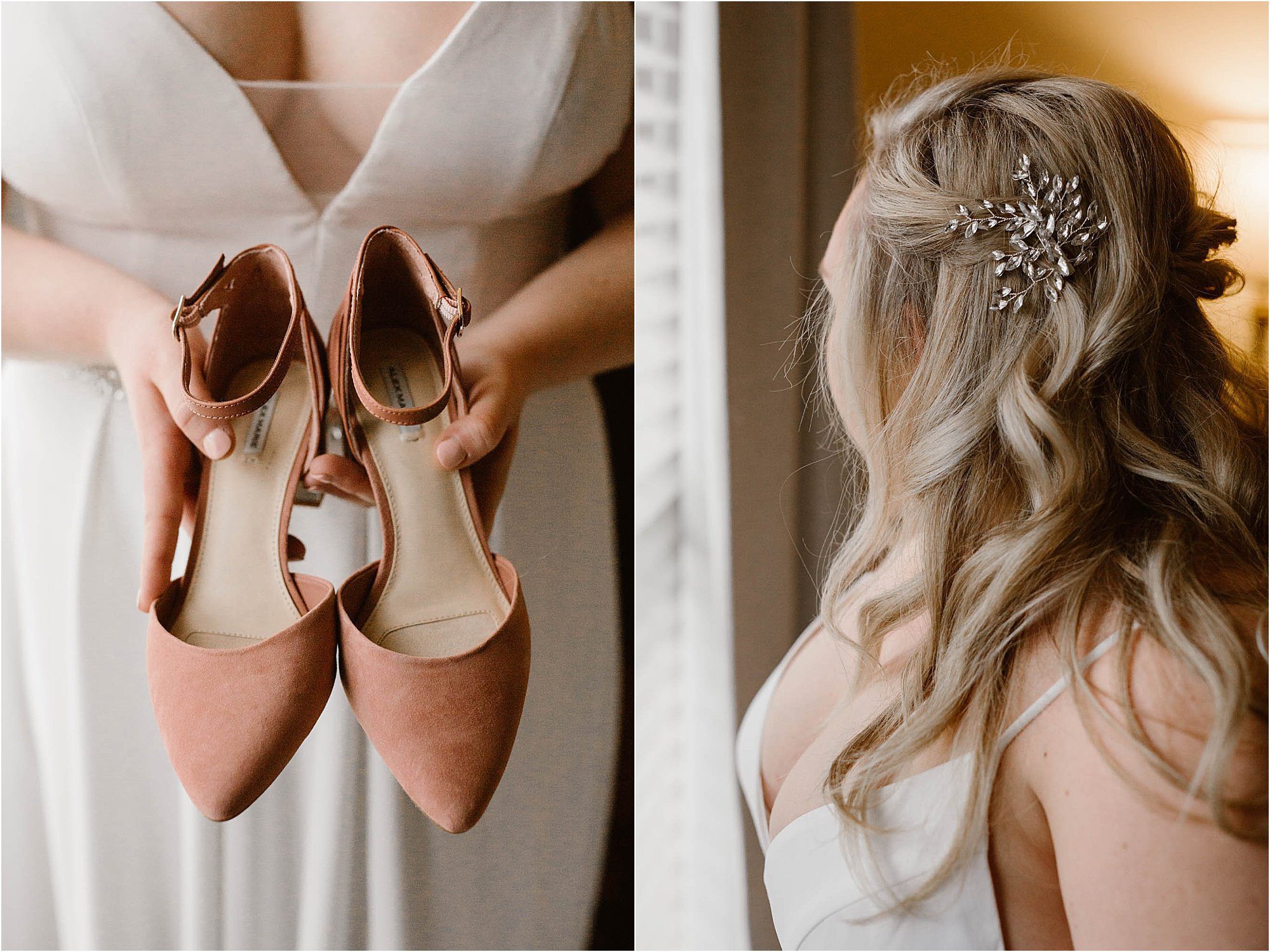 bridal shoes and bridal clip