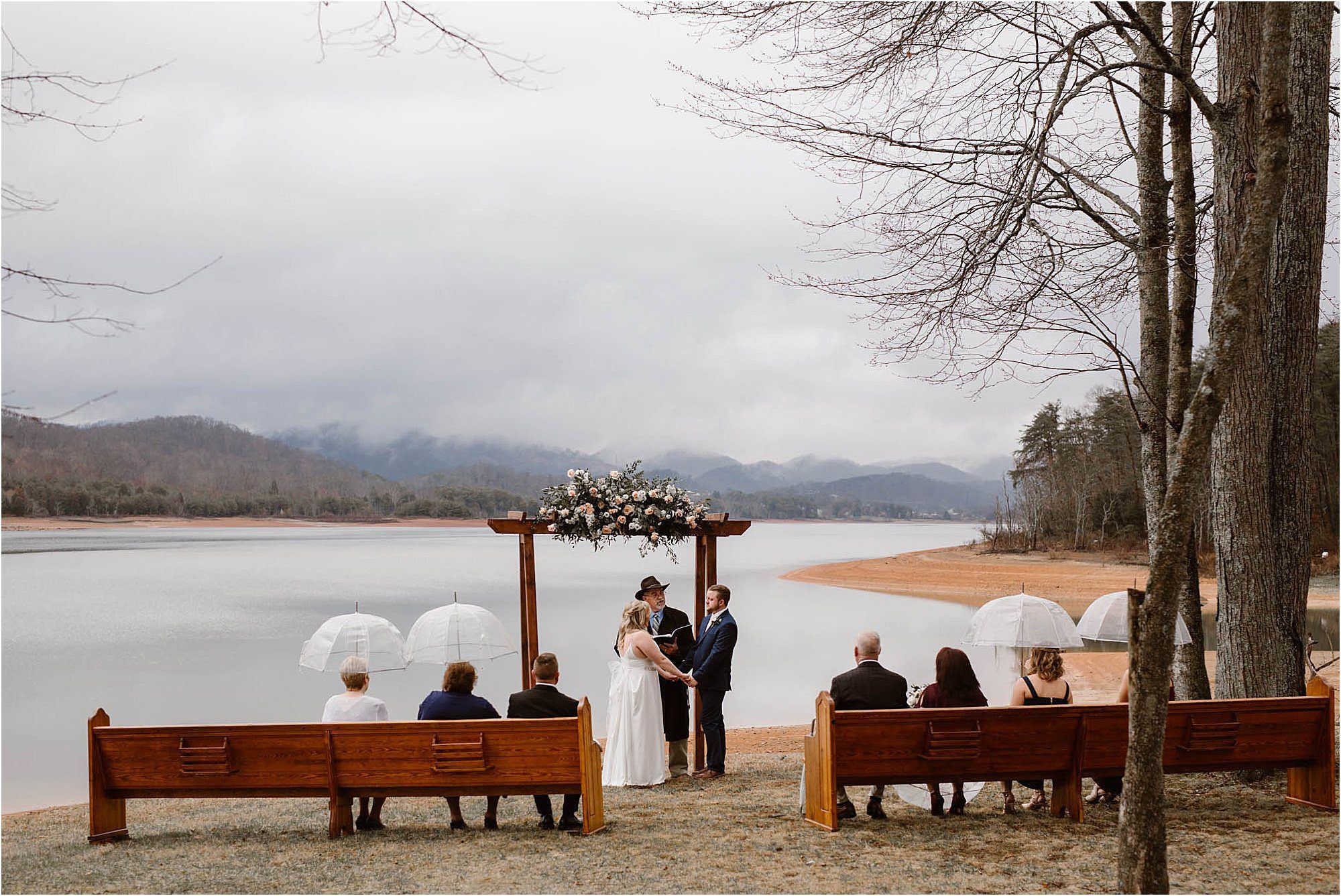 lakeside elopement ceremony