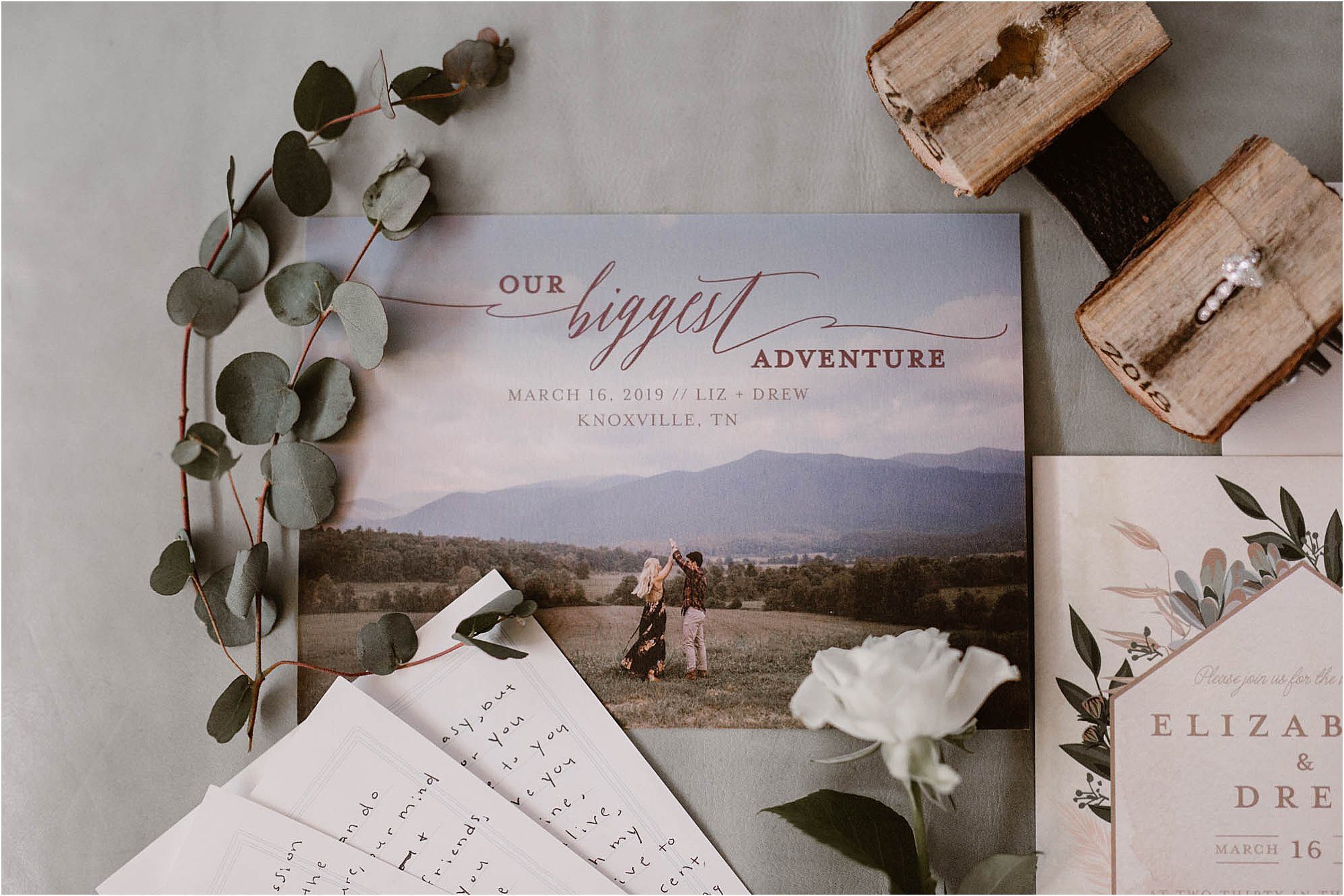 Adventure wedding invitations