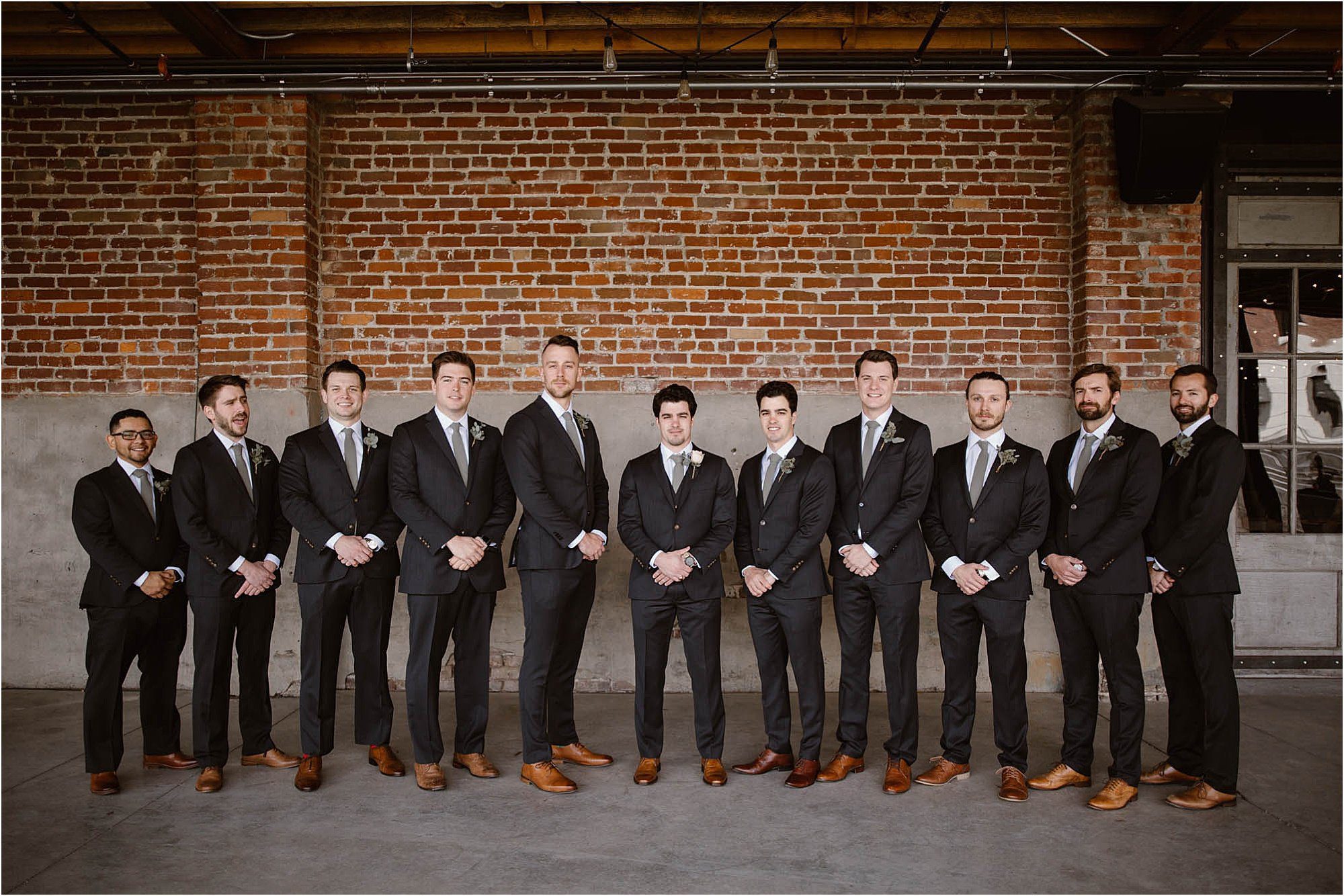 groom and groomsmen at Mill & Mine Knoxville
