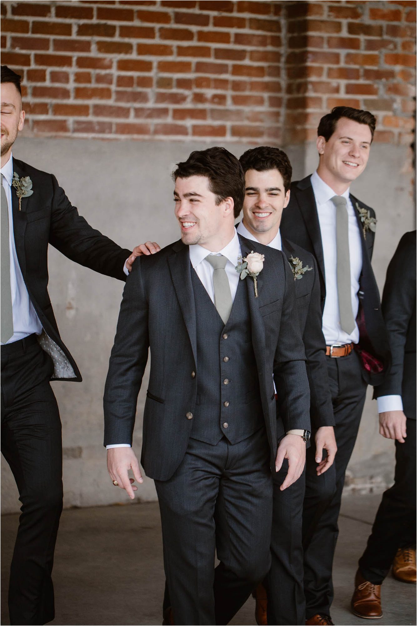groom and groomsmen at Mill & Mine Knoxville