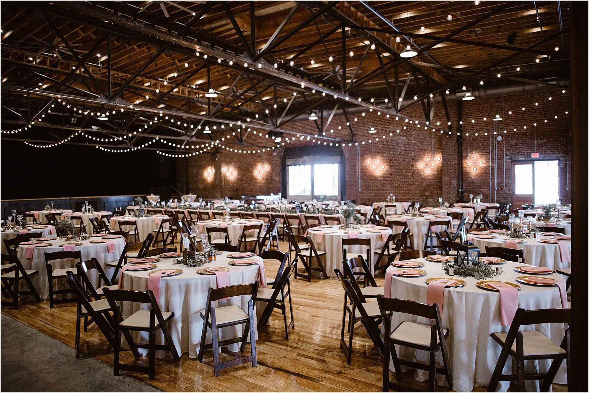 Wedding reception decor at Mill & Mine Knoxville